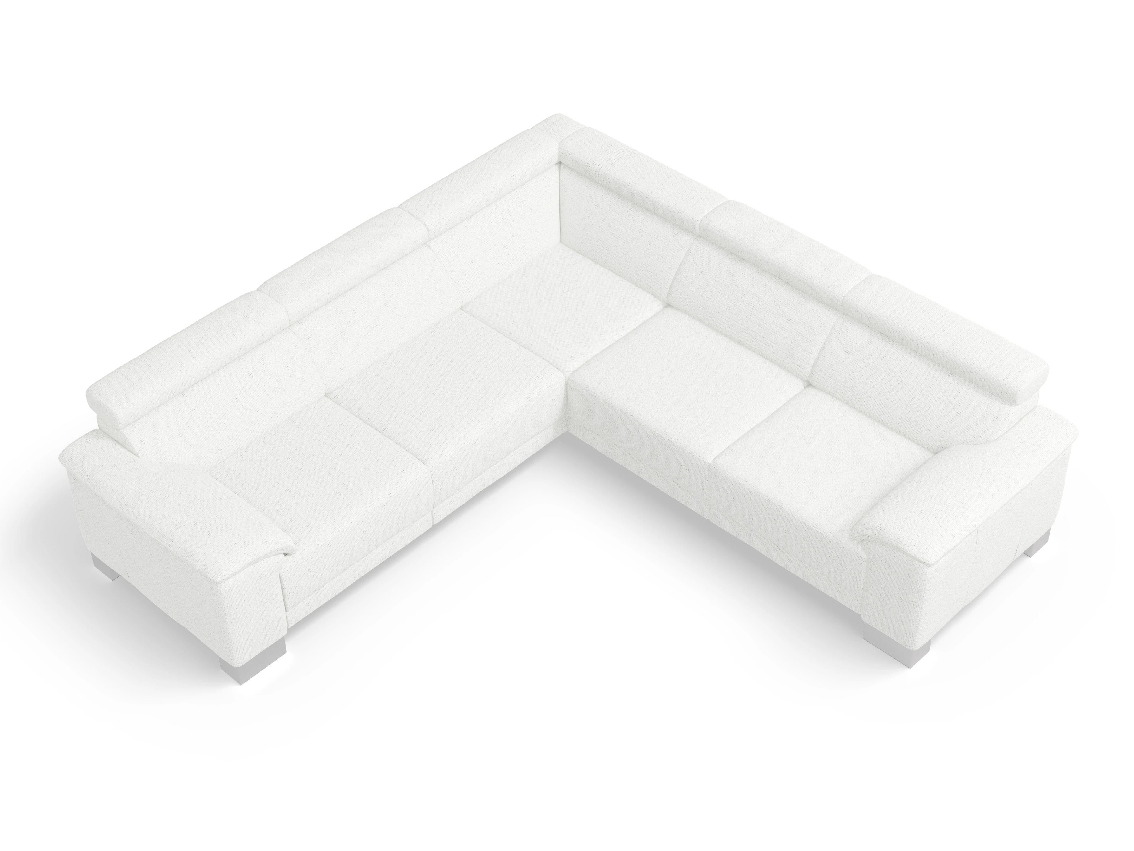 Ansicht des Produktes Antonio Ecksofa gleichschenklig in Stoff Weiss