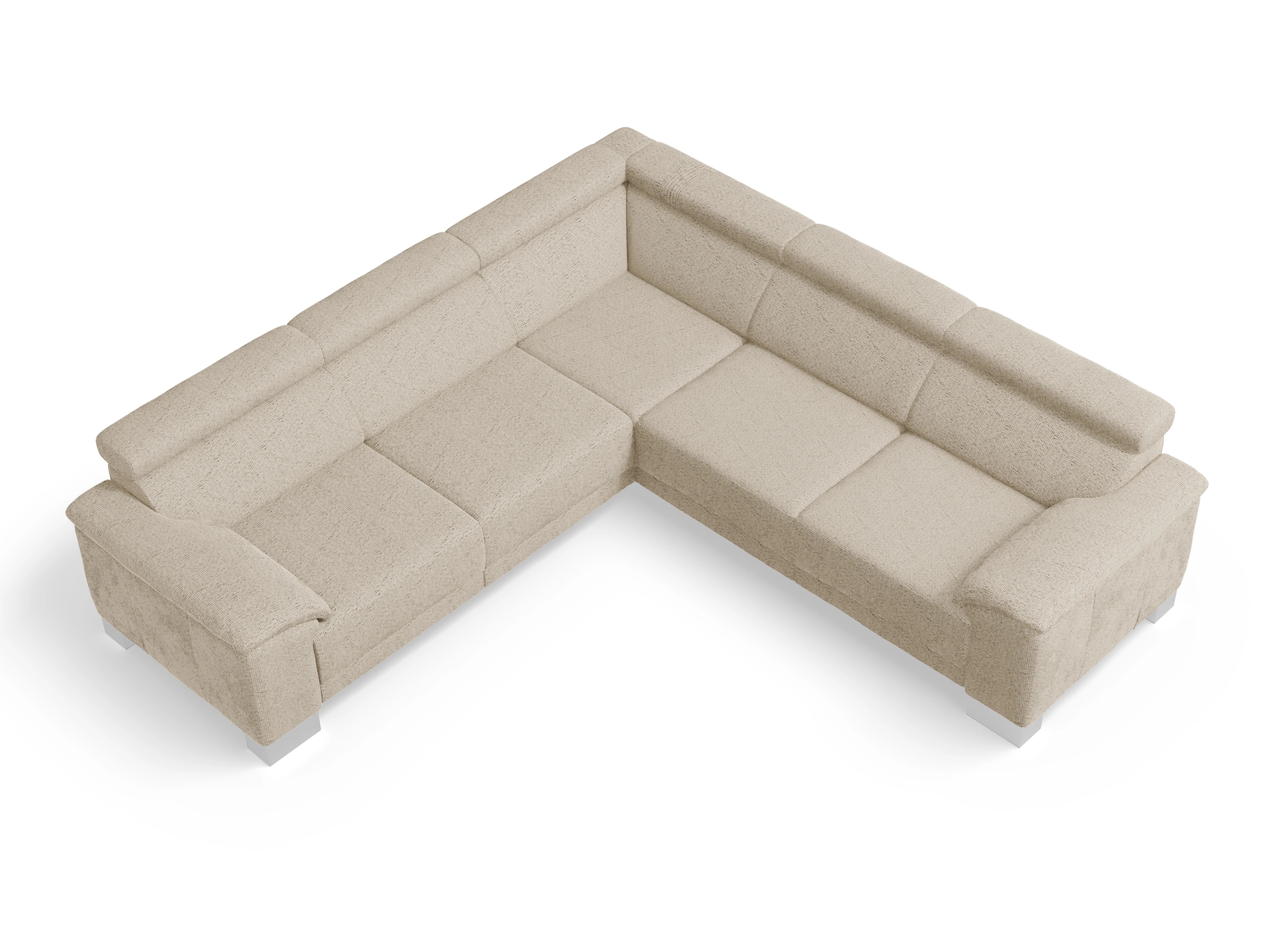 Antonio Ecksofa SPE Medium Ansicht des Produktes Antonio Ecksofa gleichschenklig in Stoff Beige