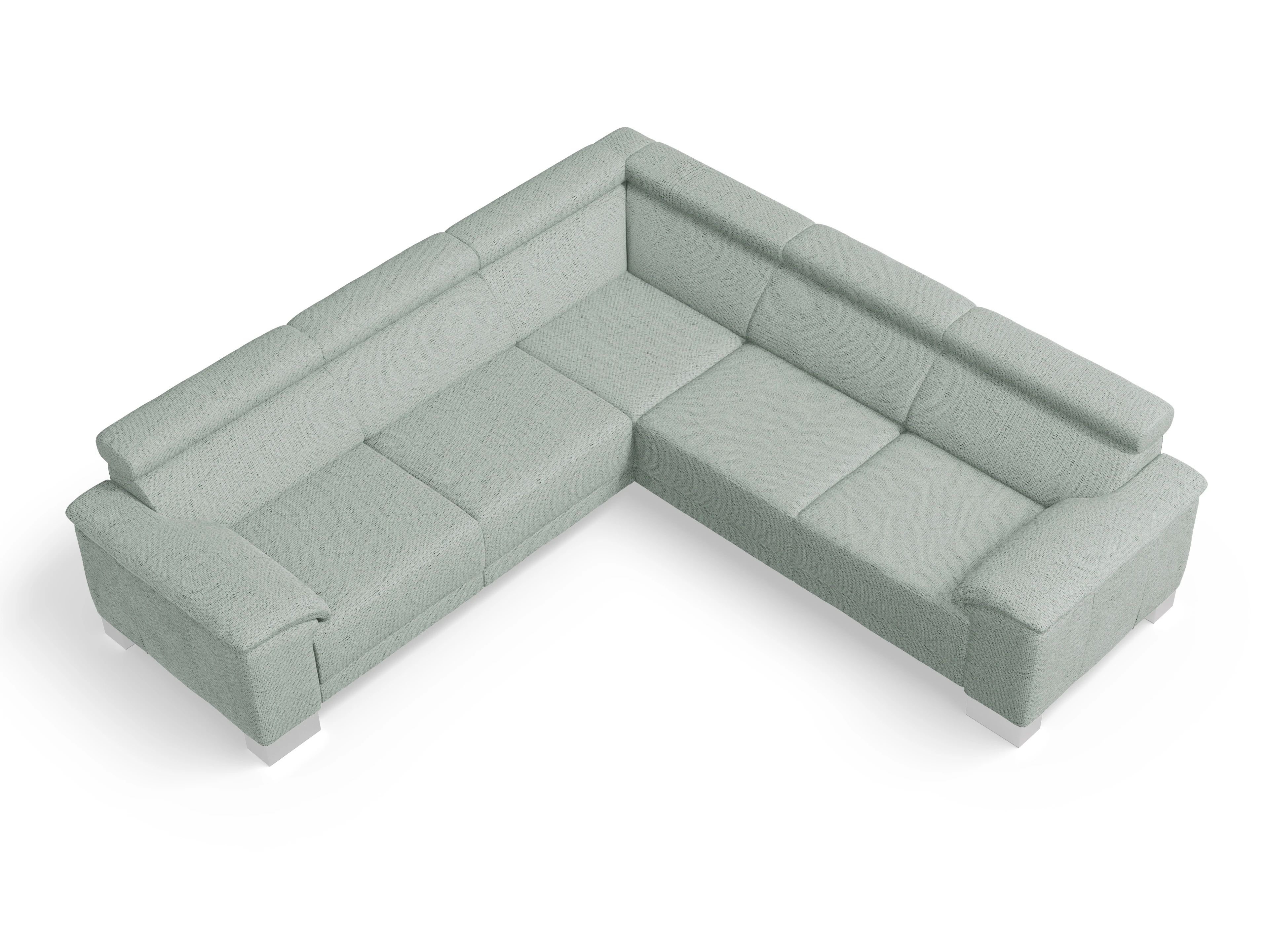 Ansicht des Produktes Antonio Ecksofa gleichschenklig in Stoff Grau
