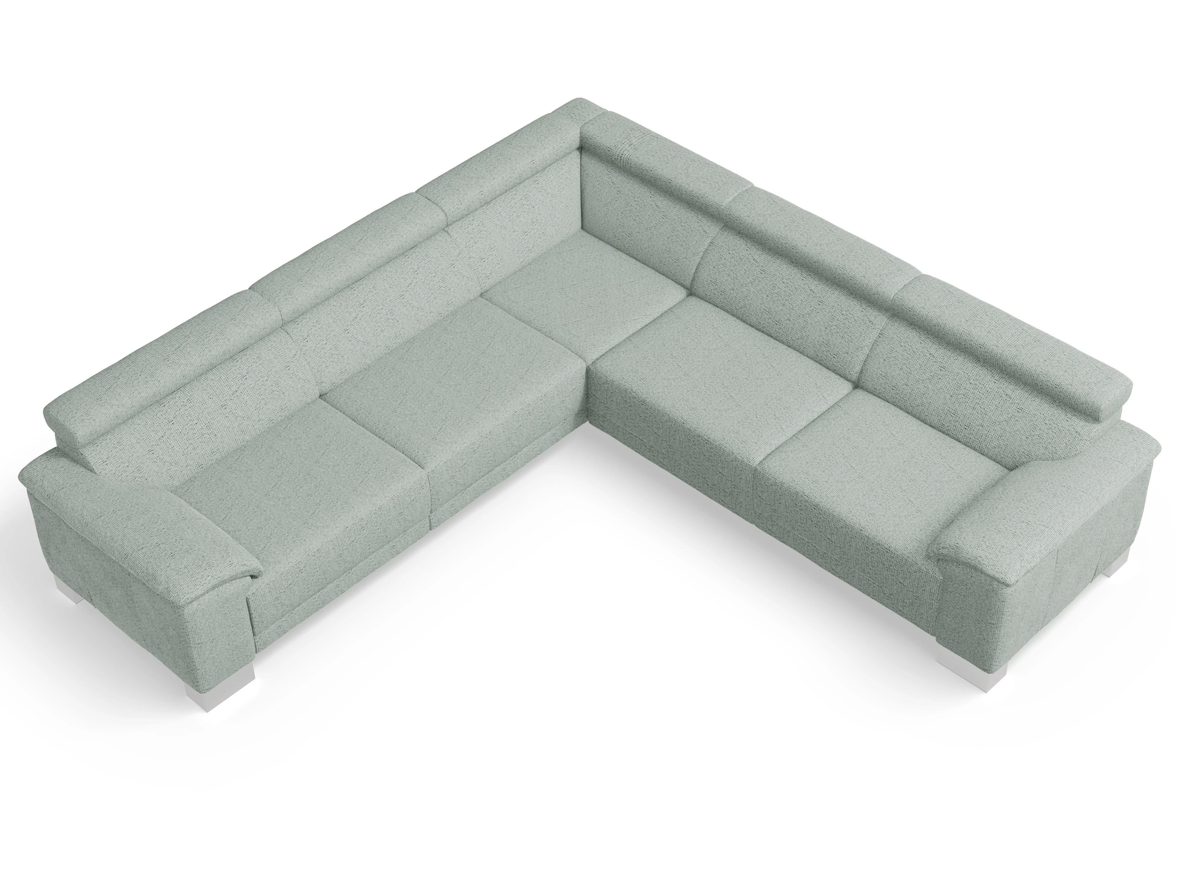 Antonio Ecksofa SPE Large Ansicht des Produktes Antonio Ecksofa gleichschenklig in Stoff Grau