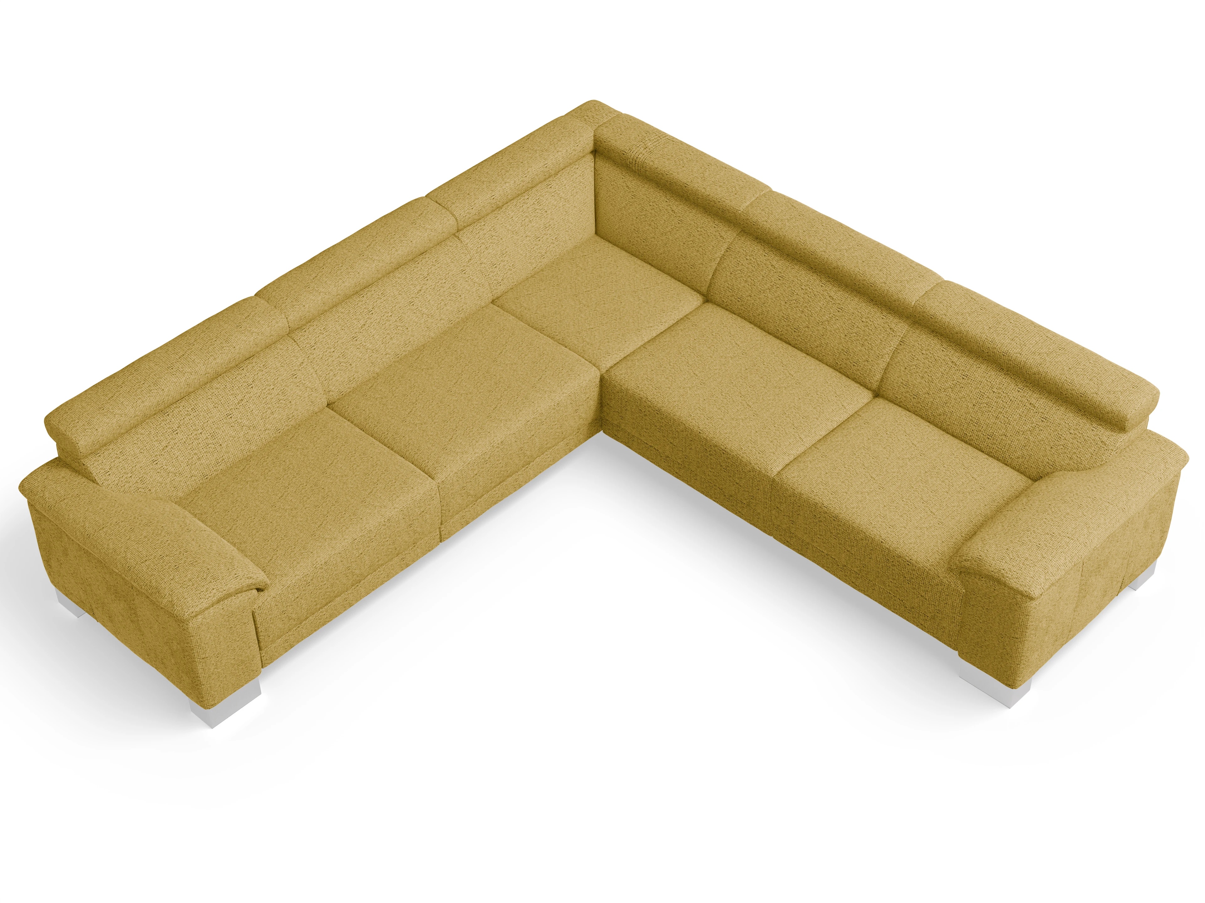 Antonio Ecksofa SPE Large Ansicht des Produktes Antonio Ecksofa gleichschenklig in Stoff Gelb