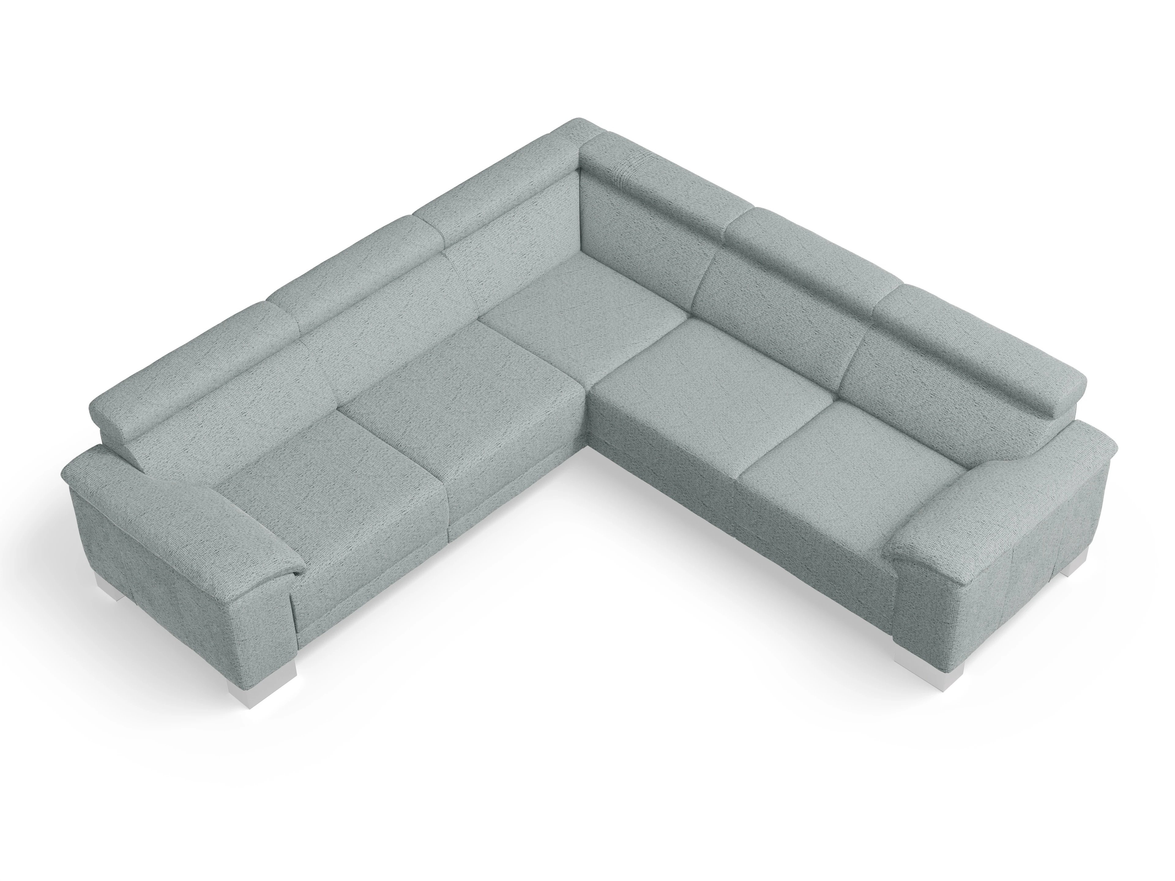 Antonio Ecksofa SPE Medium Ansicht des Produktes Antonio Ecksofa gleichschenklig in Stoff Grau
