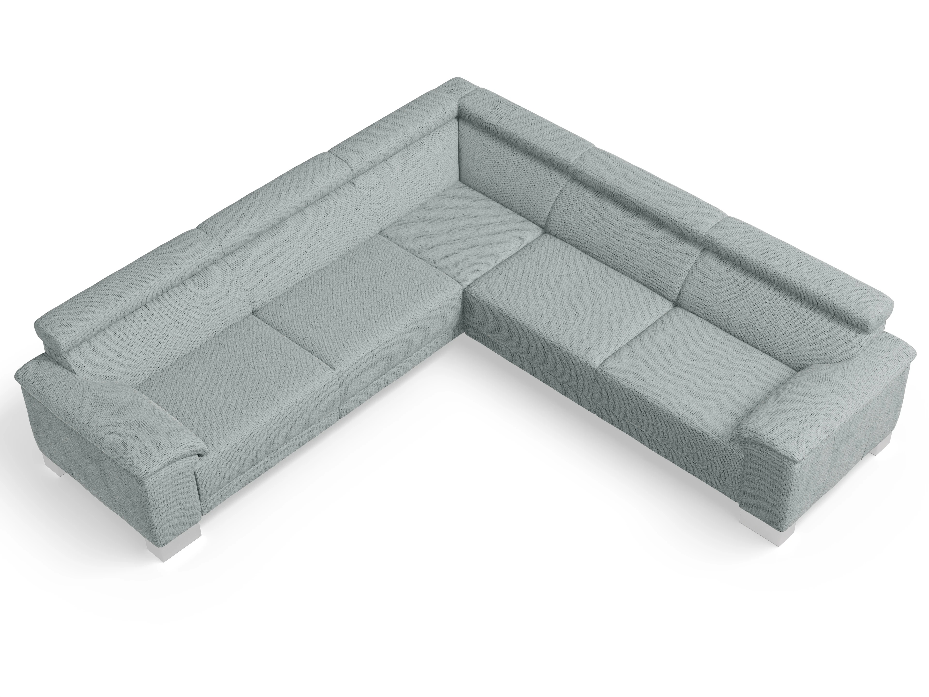 Antonio Ecksofa SPE Large Ansicht des Produktes Antonio Ecksofa gleichschenklig in Stoff Grau