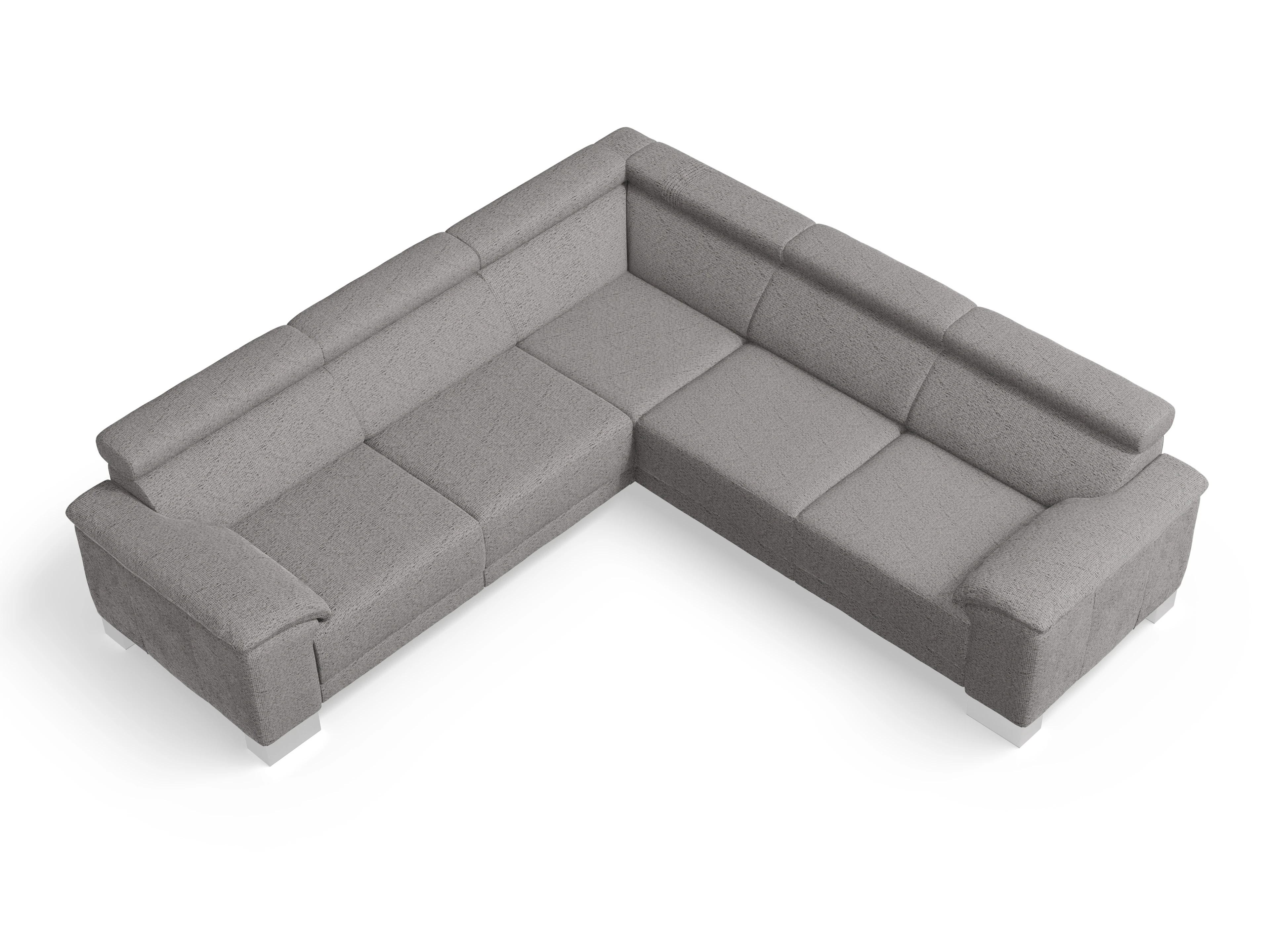 Antonio Ecksofa SPE Medium Ansicht des Produktes Antonio Ecksofa gleichschenklig in Stoff Grau