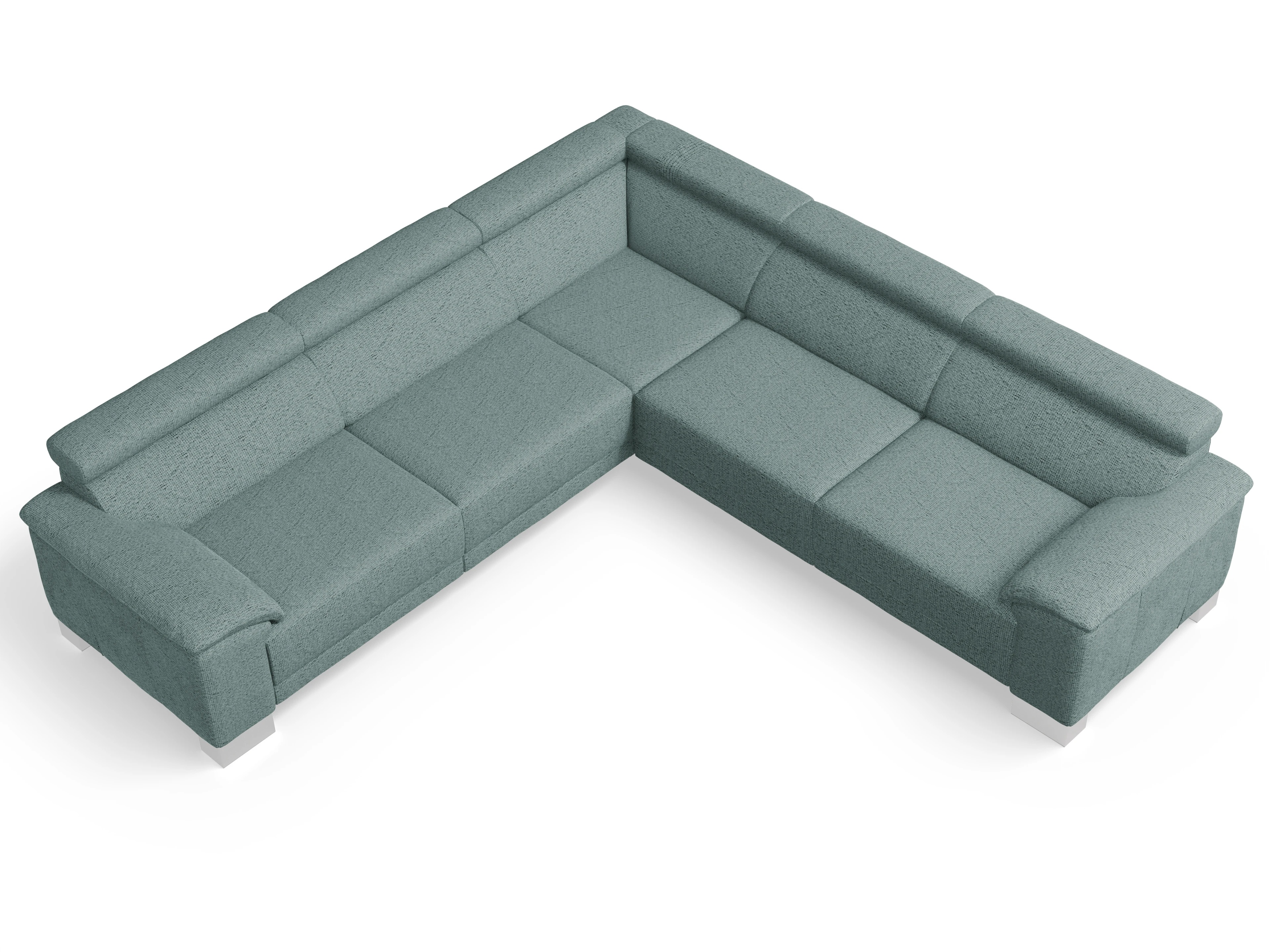 Antonio Ecksofa SPE Large Ansicht des Produktes Antonio Ecksofa gleichschenklig in Stoff Blau