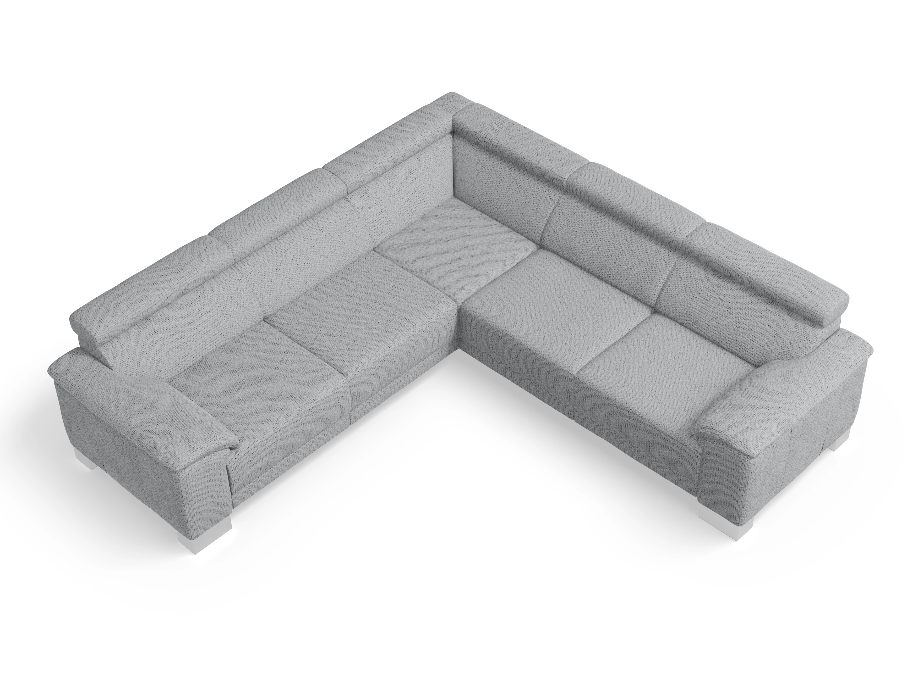 Ansicht des Produktes Antonio Ecksofa gleichschenklig in Stoff Grau