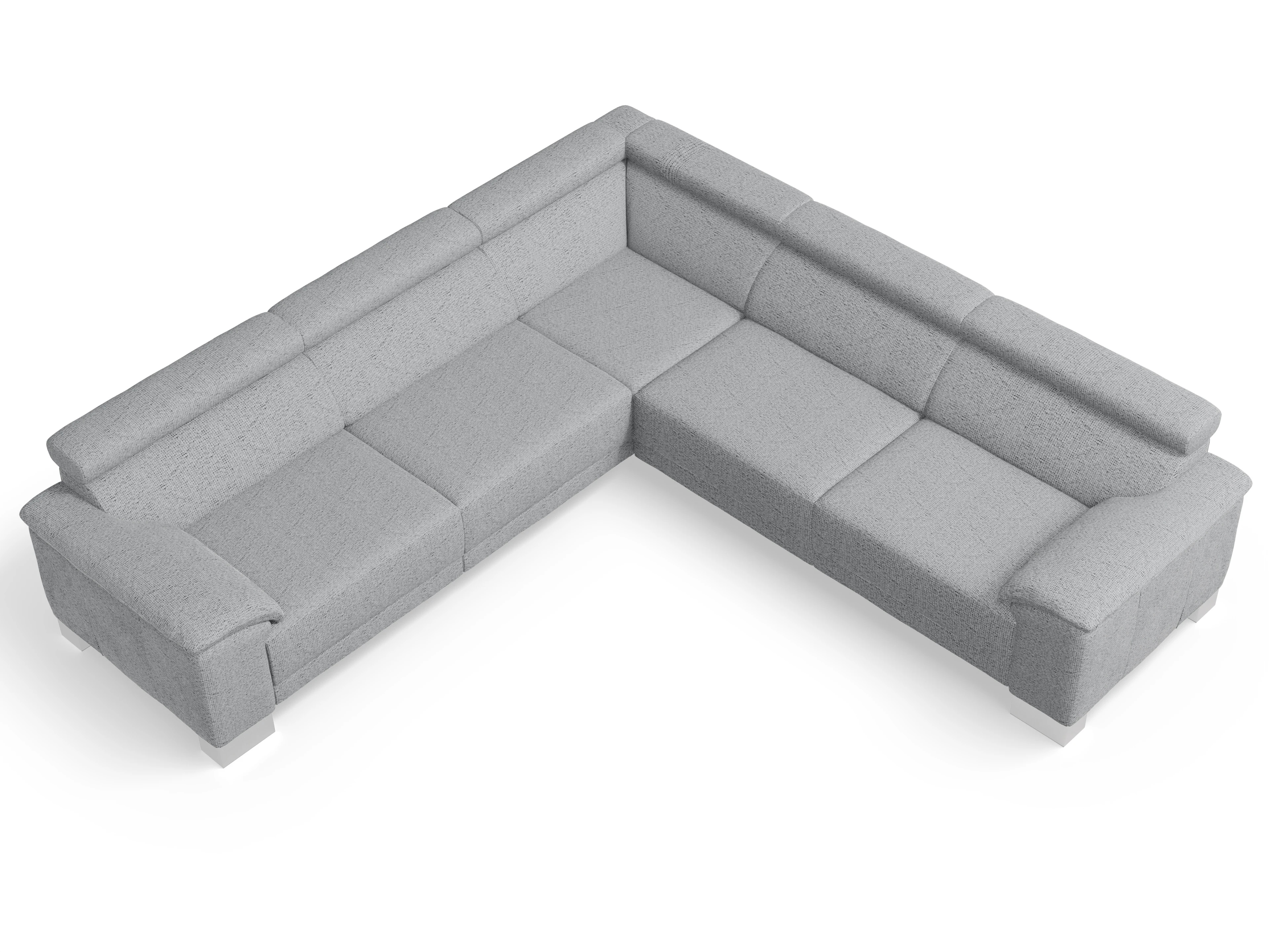 Ansicht des Produktes Antonio Ecksofa gleichschenklig in Stoff Grau