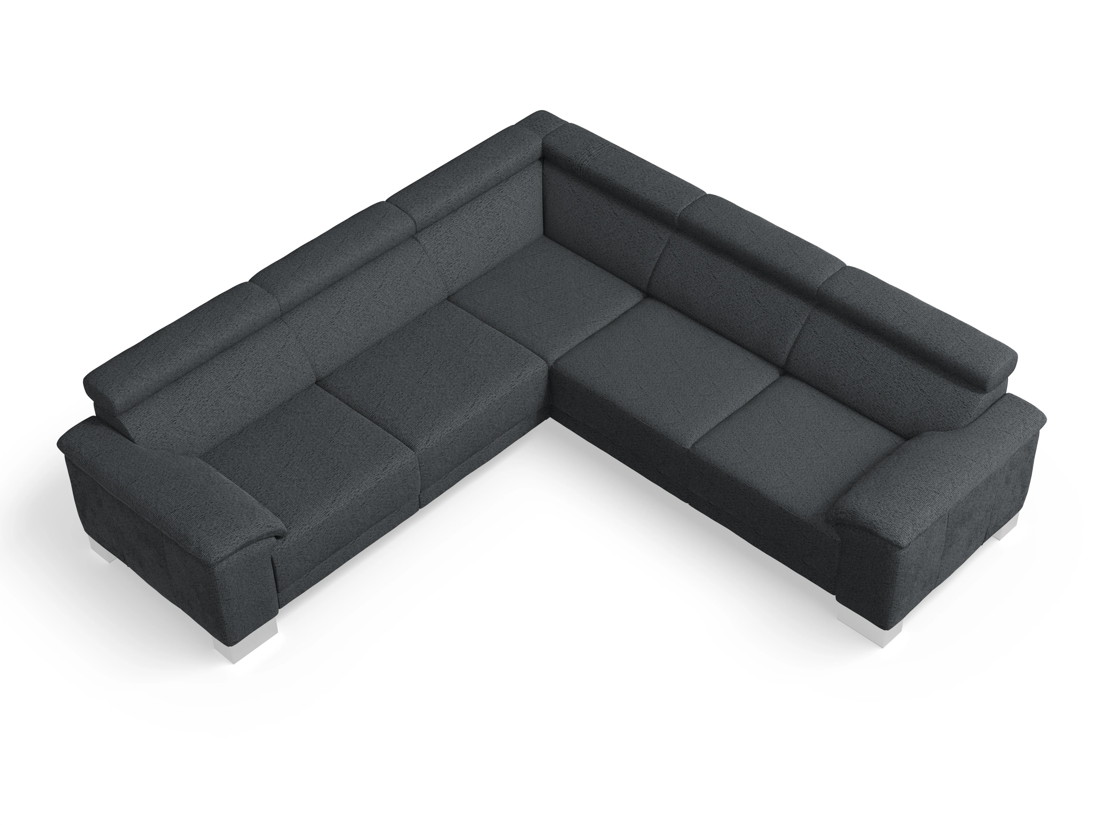 Antonio Ecksofa SPE Medium Ansicht des Produktes Antonio Ecksofa gleichschenklig in Stoff Grau