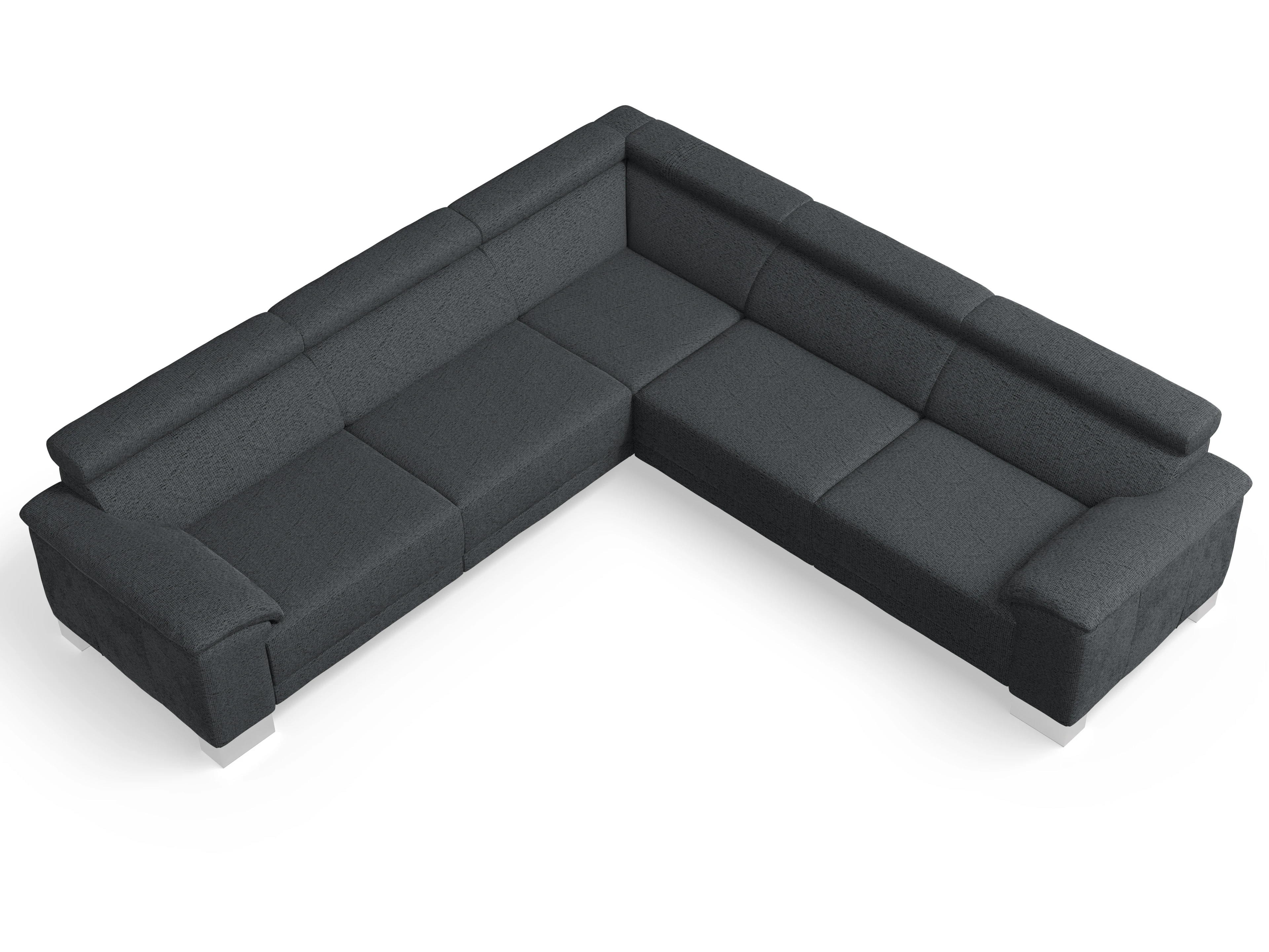 Antonio Ecksofa SPE Large Ansicht des Produktes Antonio Ecksofa gleichschenklig in Stoff Grau