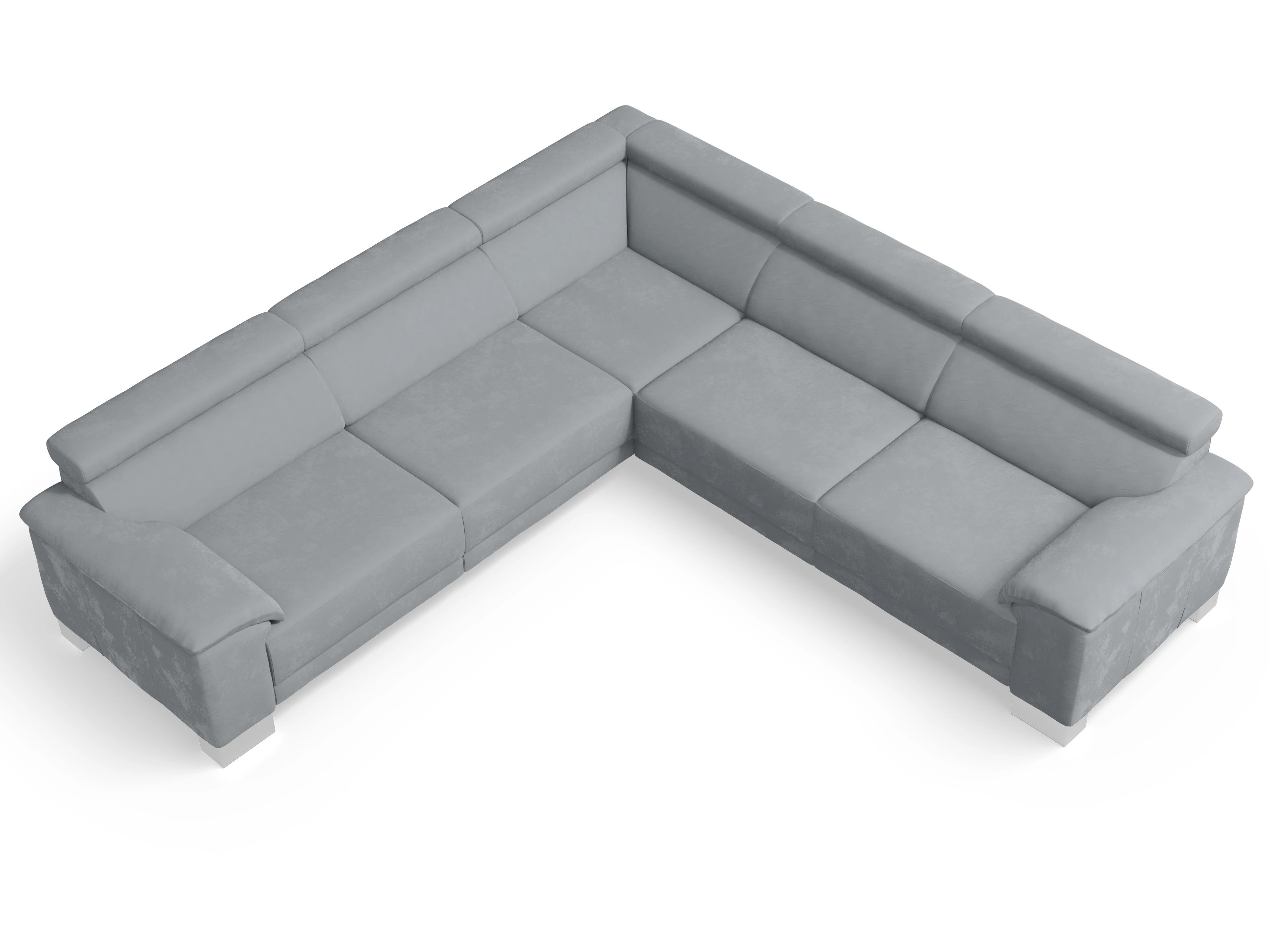 Ansicht des Produktes Antonio Ecksofa gleichschenklig in Stoff Grau