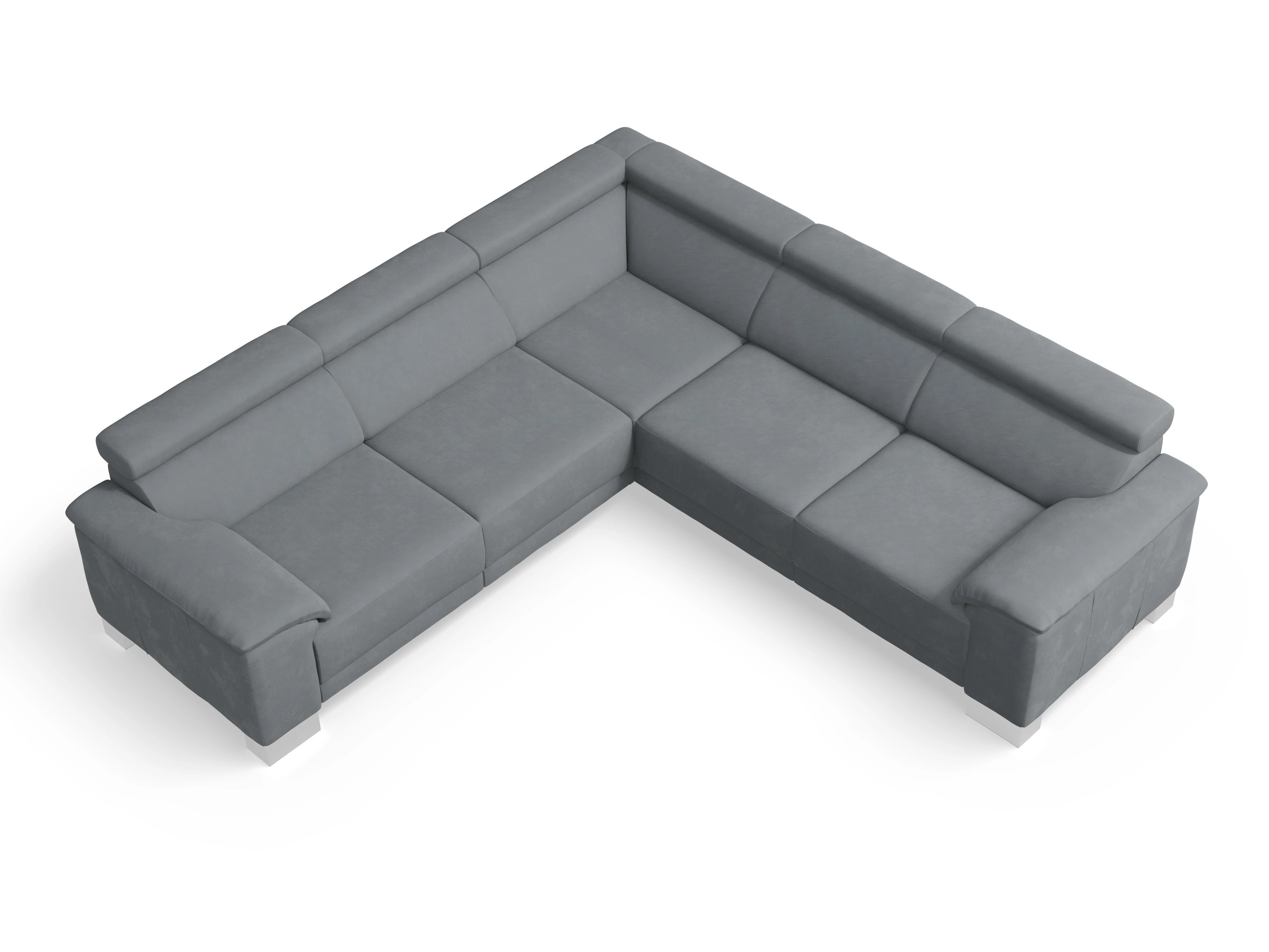 Antonio Ecksofa SPE Medium Ansicht des Produktes Antonio Ecksofa gleichschenklig in Stoff Grau