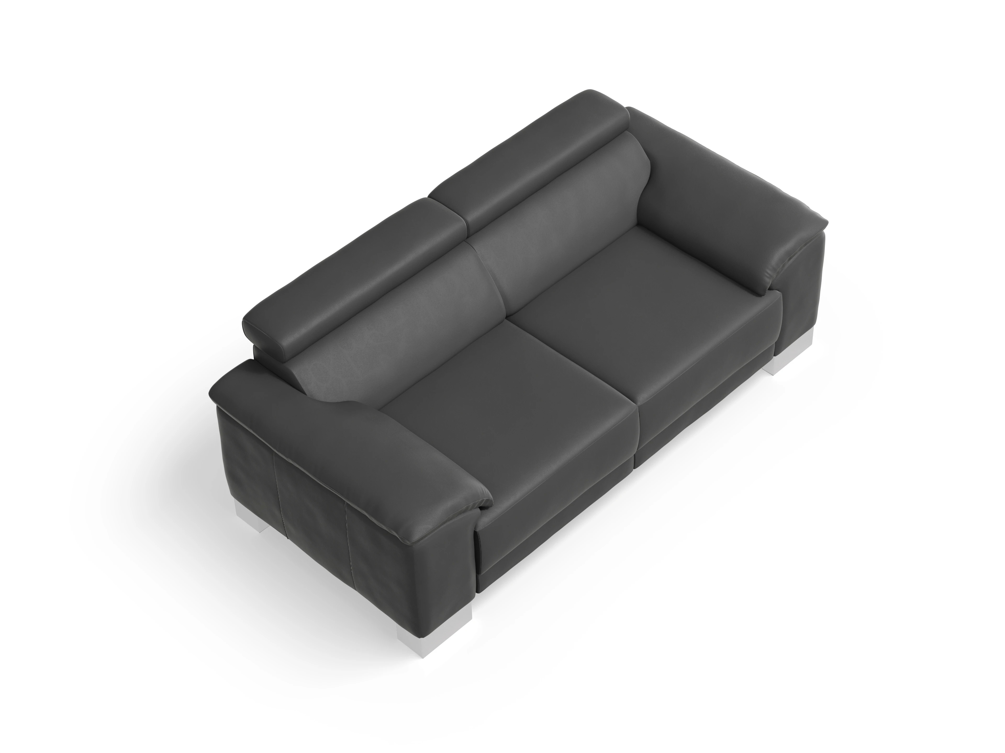 Ansicht des Produktes Antonio 2-Sitzer Sofa in Leder Grau