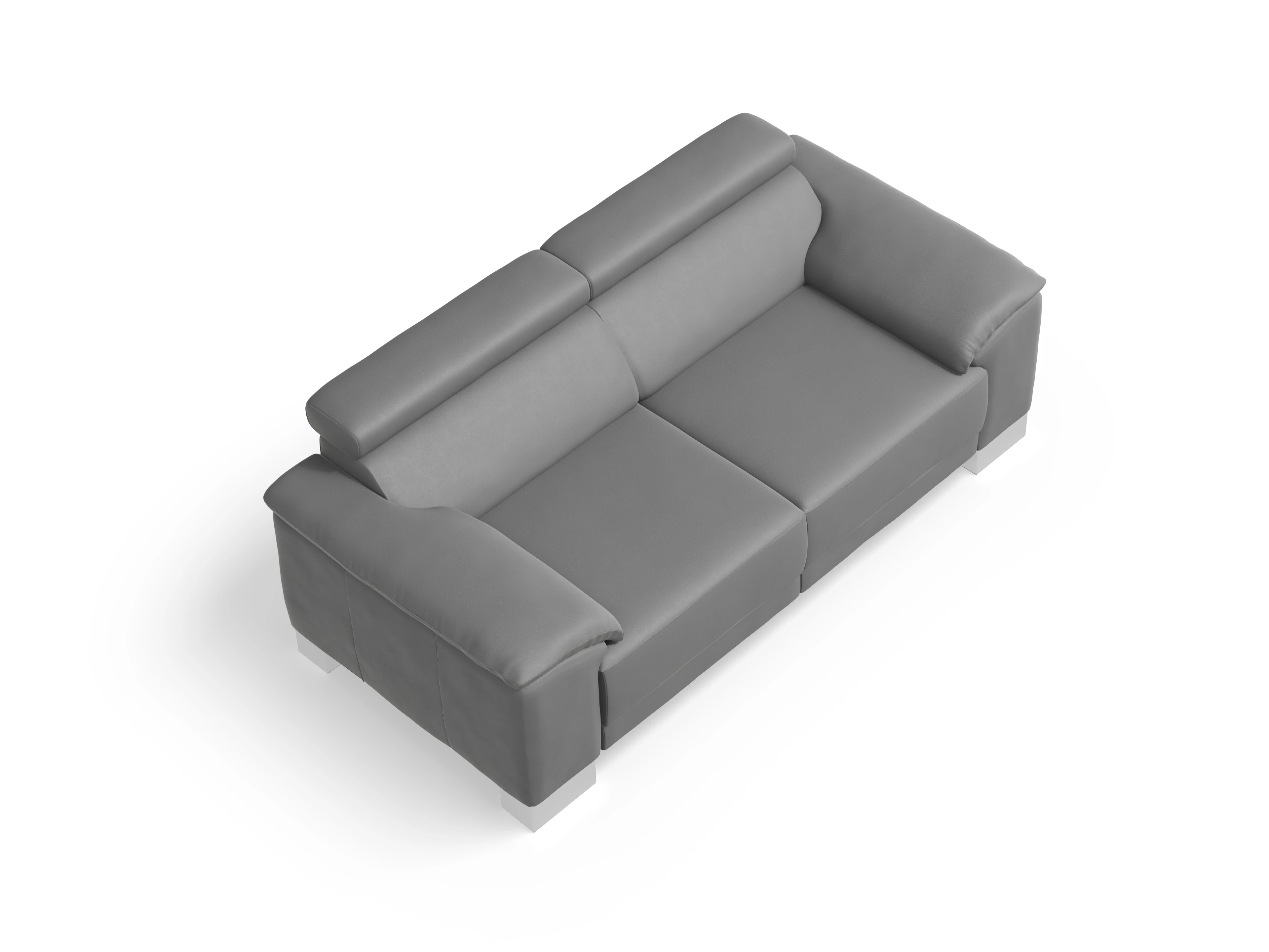 Ansicht des Produktes Antonio 2-Sitzer Sofa in Leder Grau