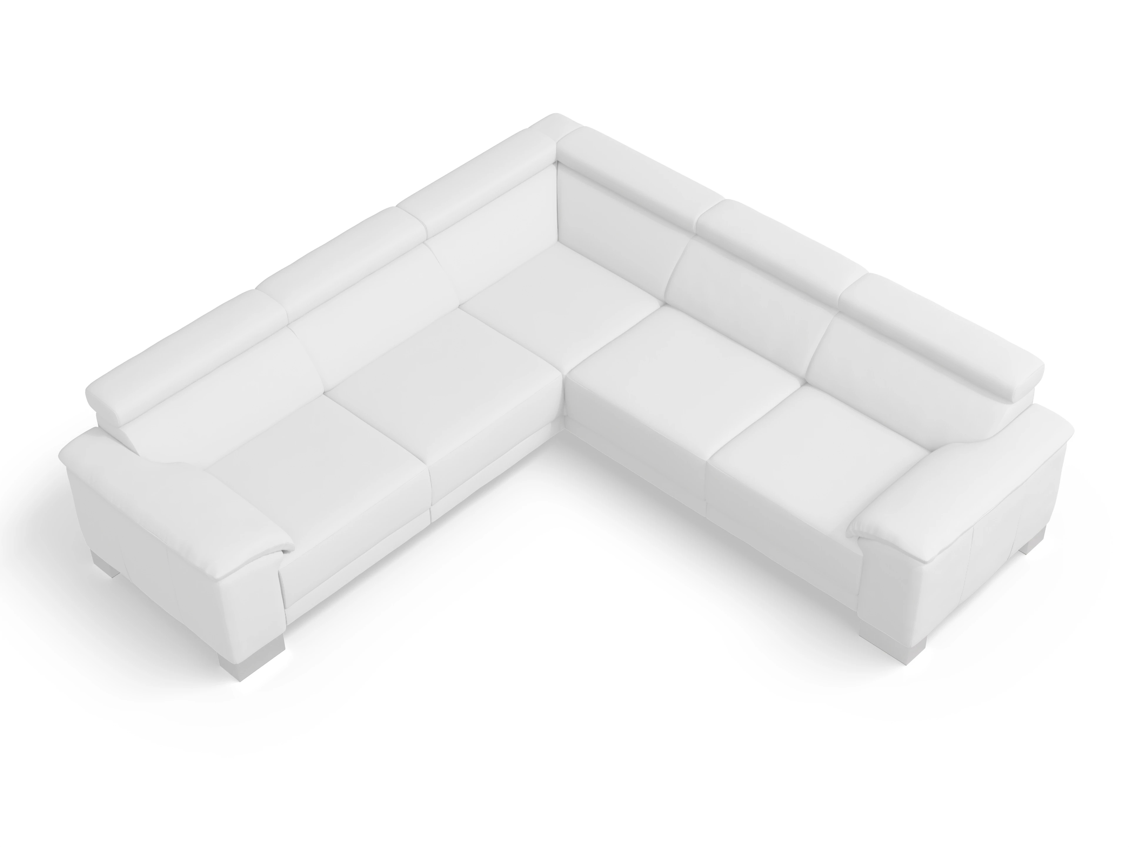 Ansicht des Produktes Antonio Ecksofa gleichschenklig in Leder Beige
