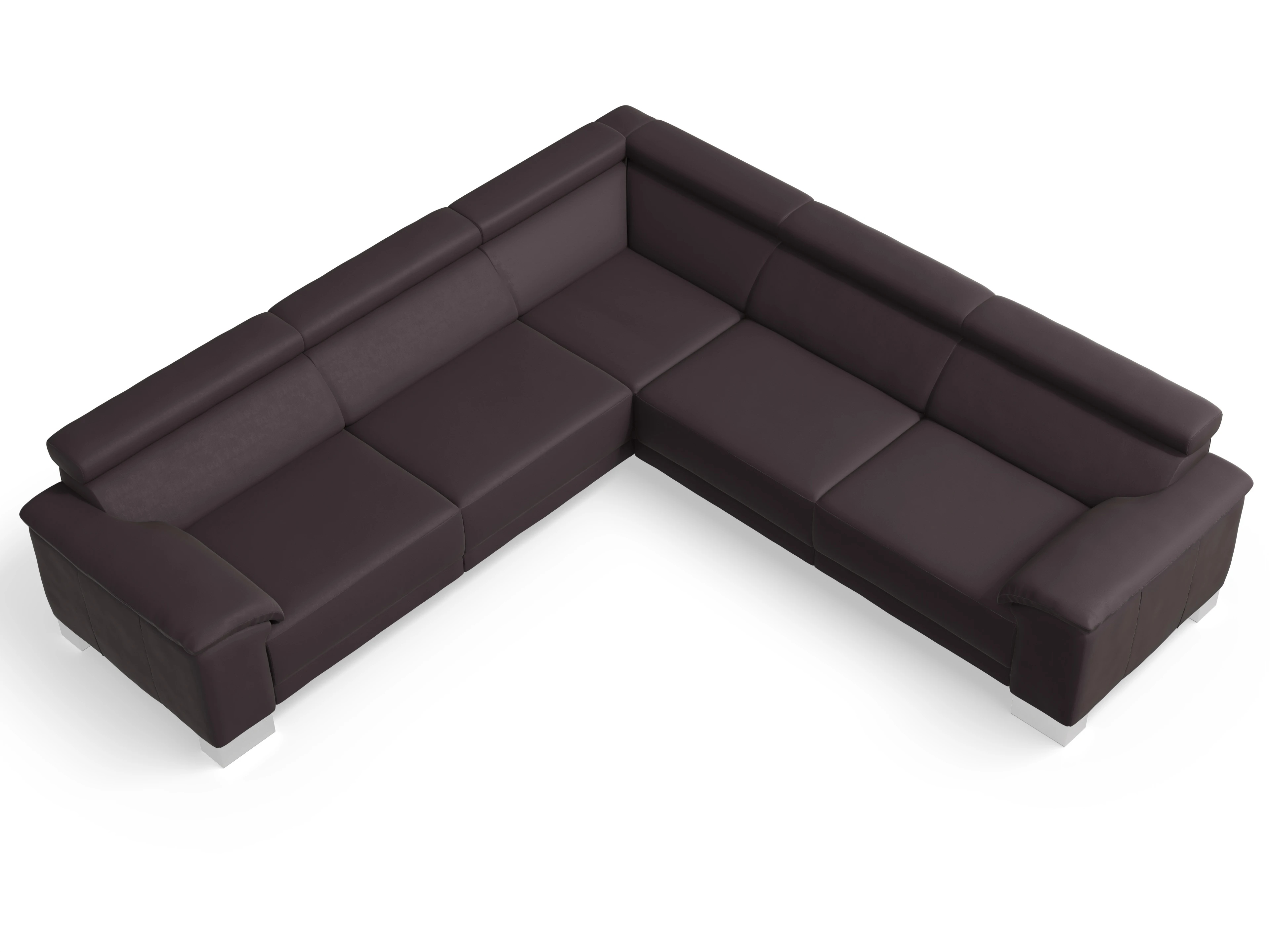 Antonio Ecksofa SPE Large Ansicht des Produktes Antonio Ecksofa gleichschenklig in Leder Braun