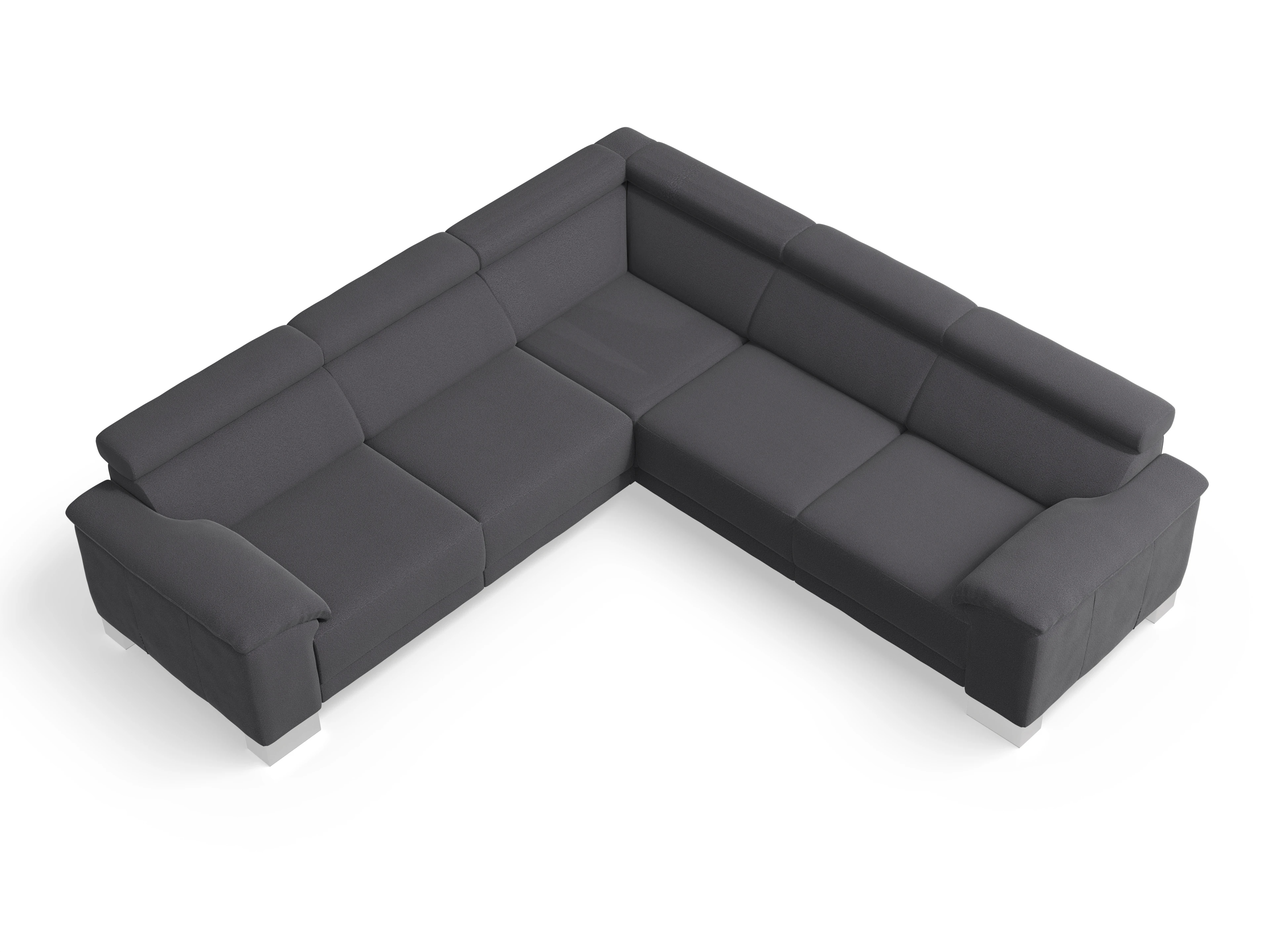 Ansicht des Produktes Antonio Ecksofa gleichschenklig in Stoff Grau