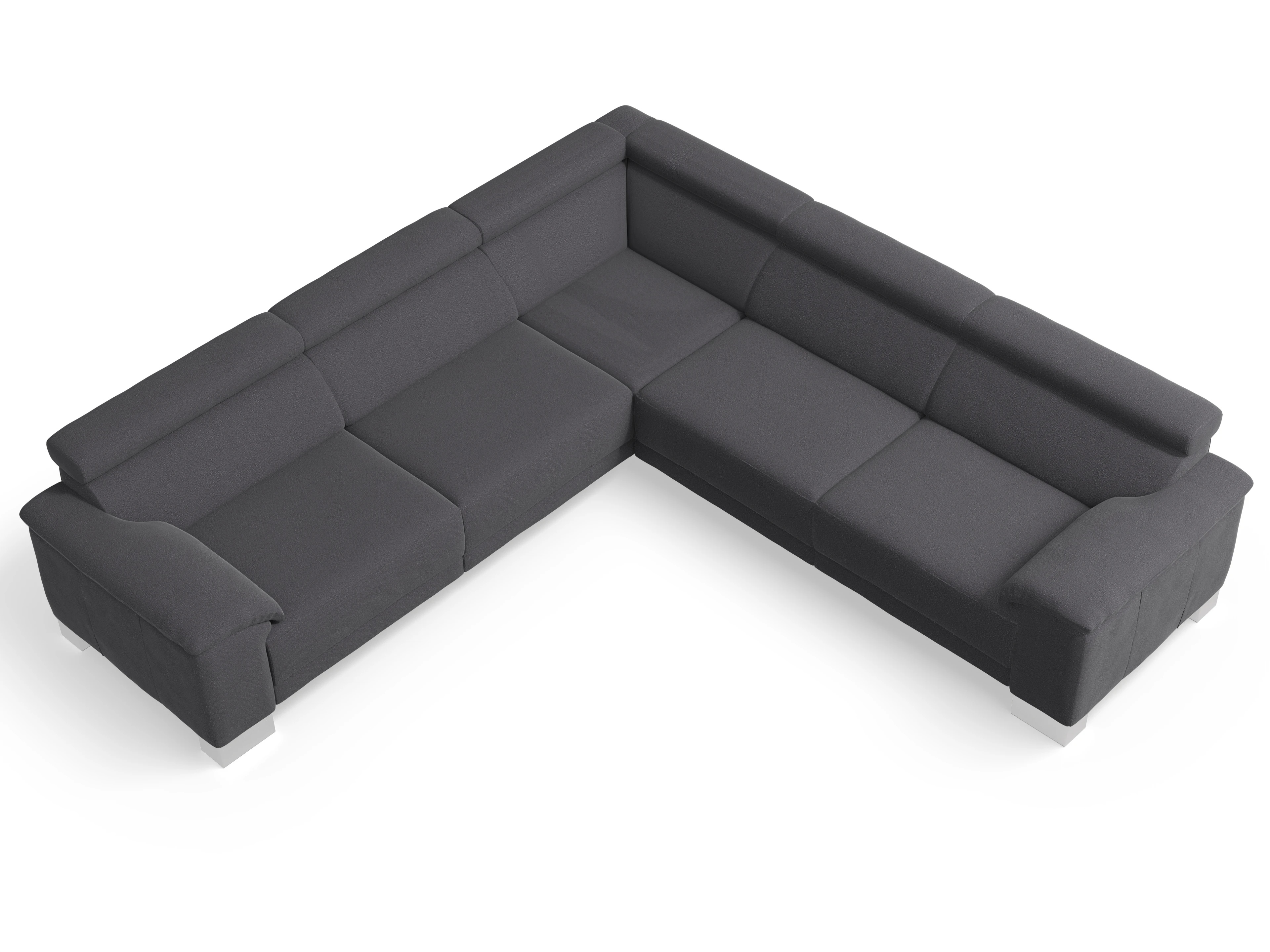 Antonio Ecksofa SPE Large Ansicht des Produktes Antonio Ecksofa gleichschenklig in Stoff Grau