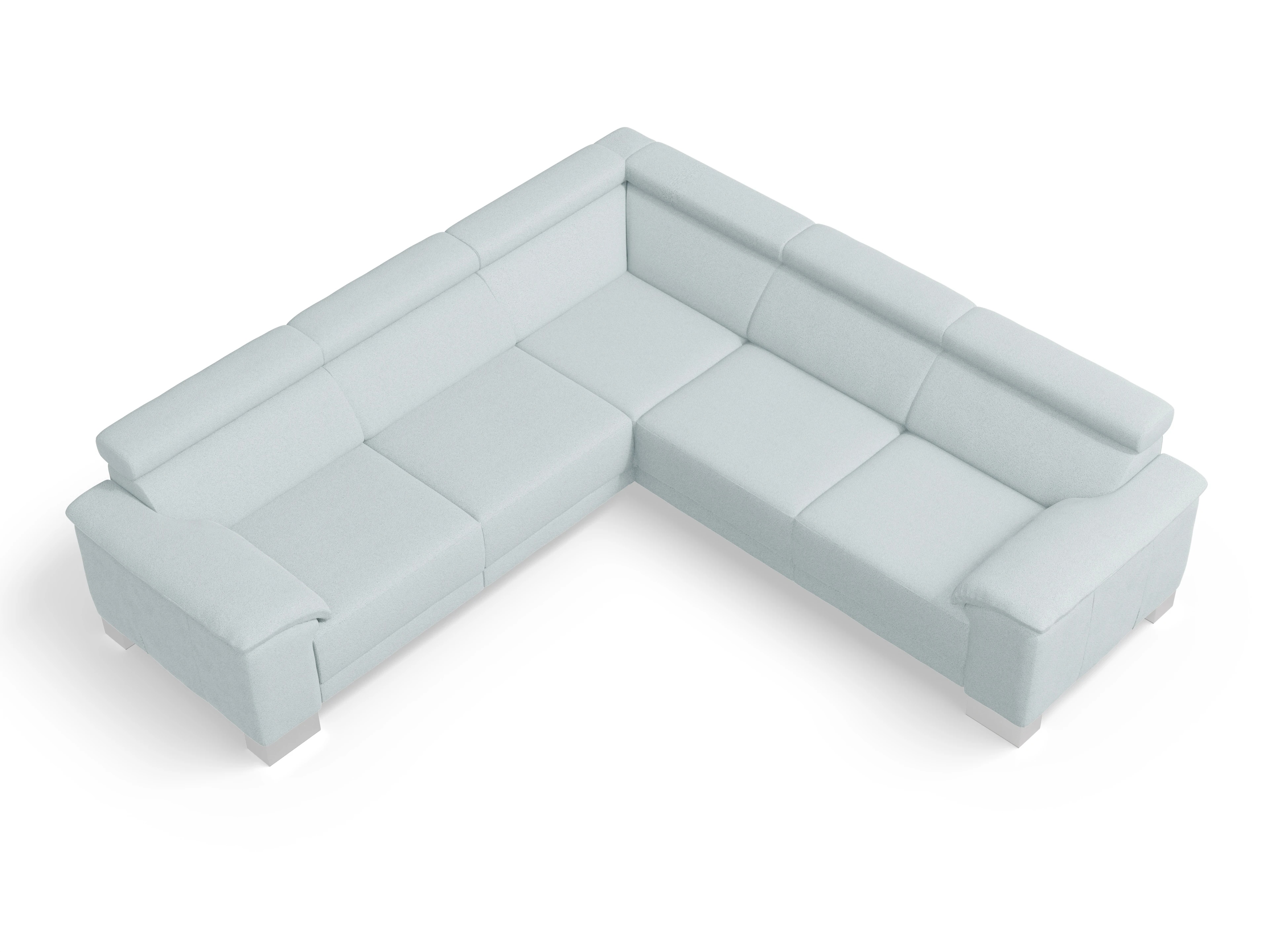 Ansicht des Produktes Antonio Ecksofa gleichschenklig in Stoff Blau