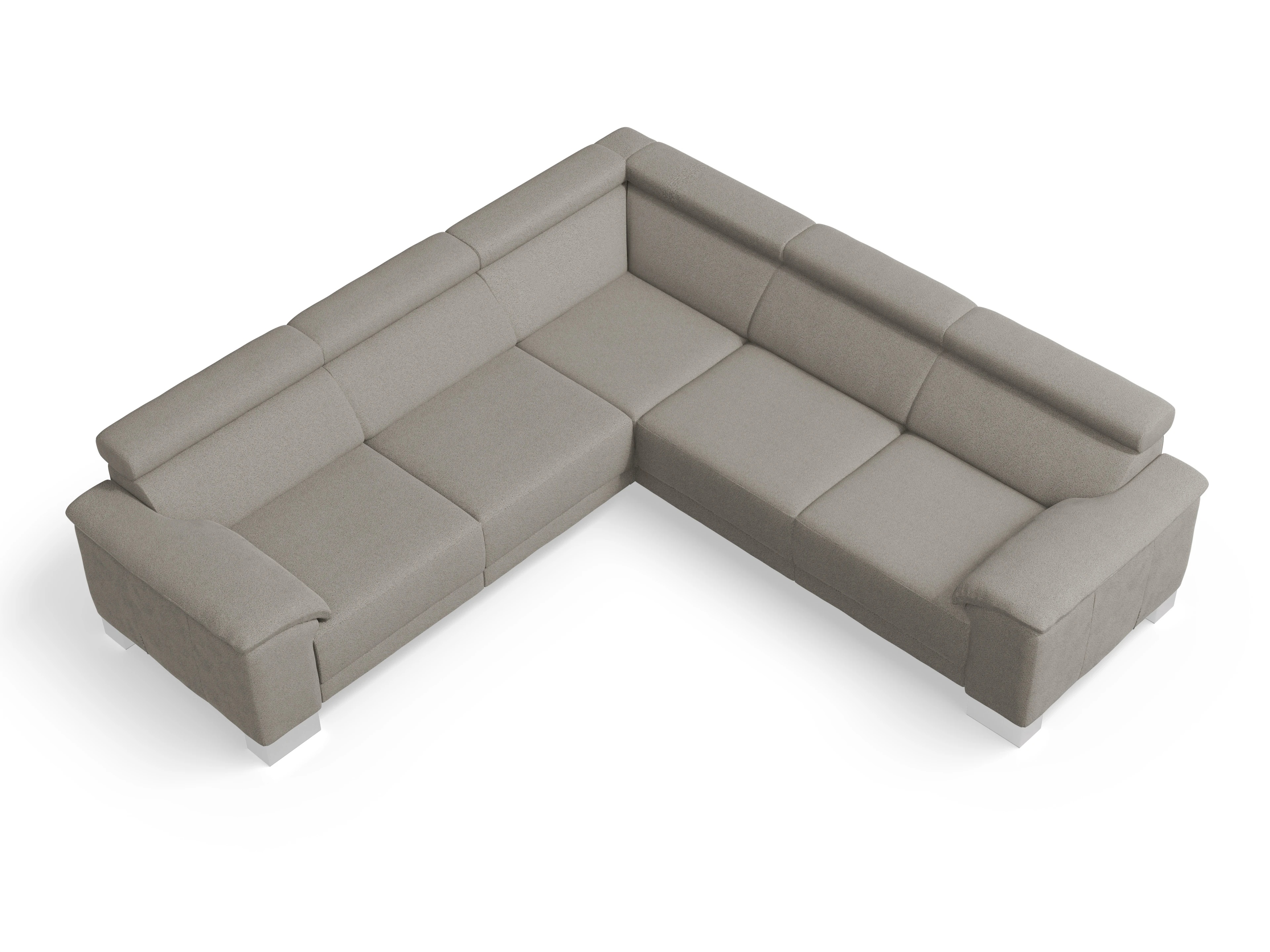 Ansicht des Produktes Antonio Ecksofa gleichschenklig in Stoff Grau