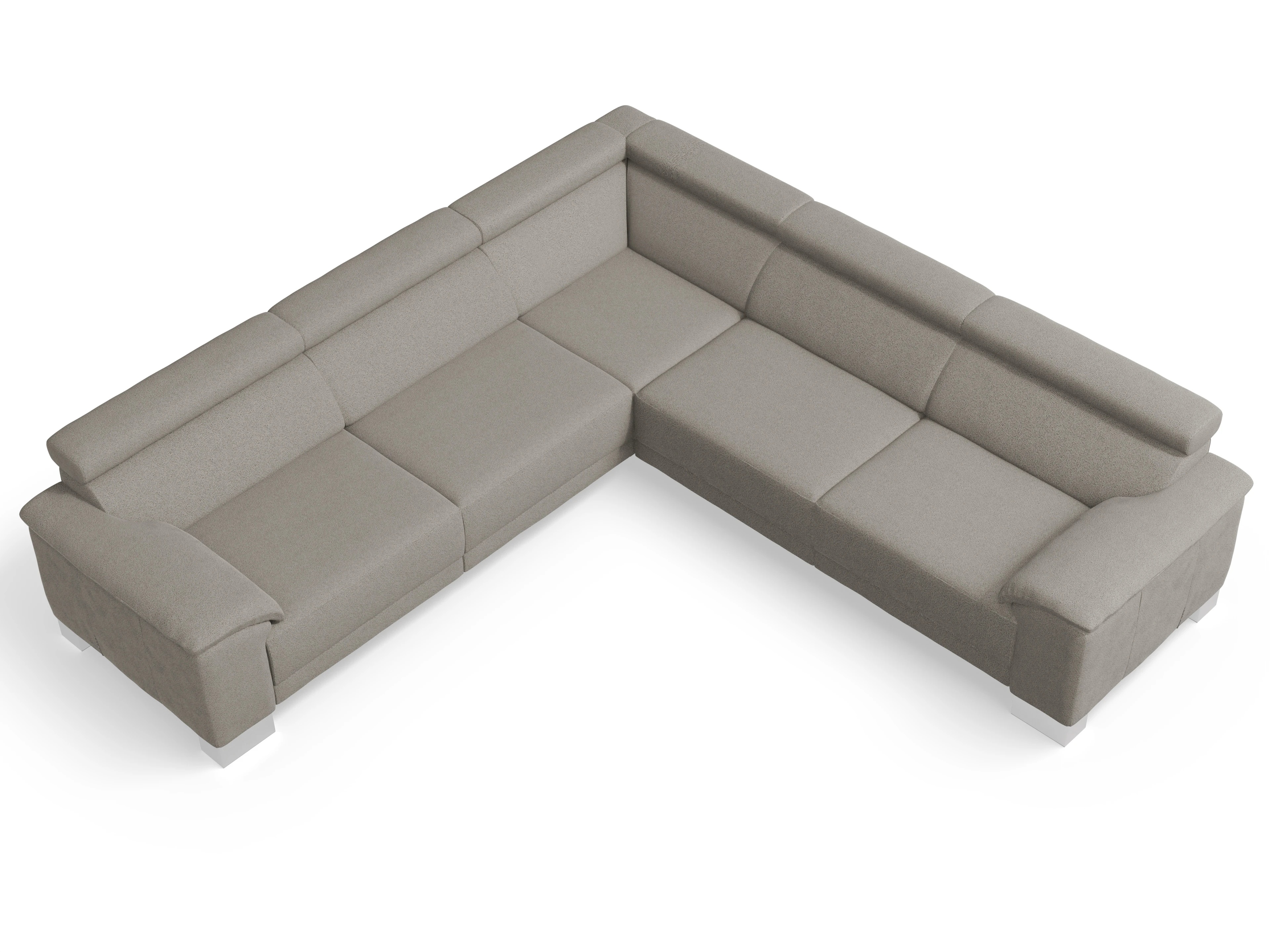 Ansicht des Produktes Antonio Ecksofa gleichschenklig in Stoff Grau