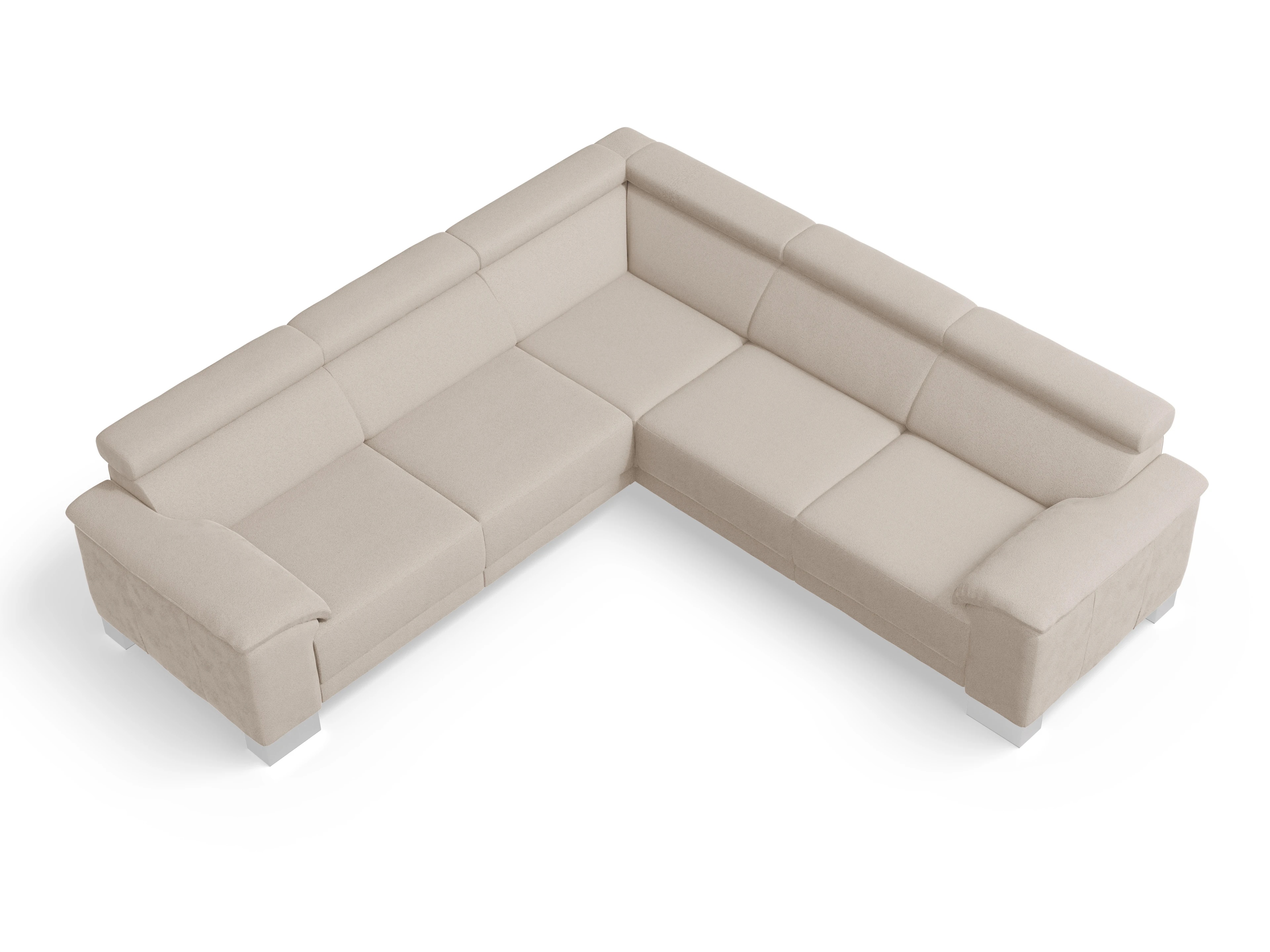 Ansicht des Produktes Antonio Ecksofa gleichschenklig in Stoff Beige