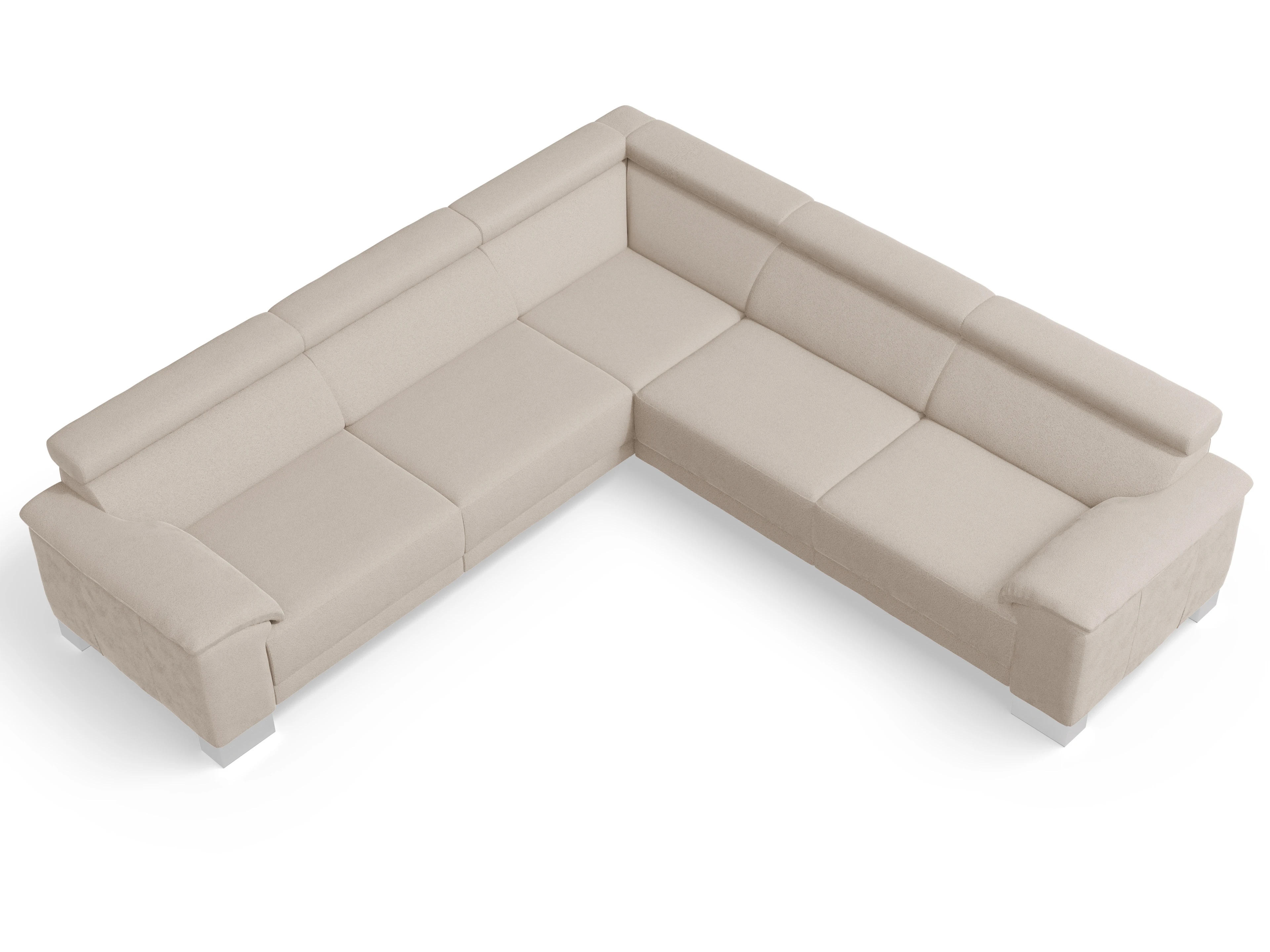 Ansicht des Produktes Antonio Ecksofa gleichschenklig in Stoff Beige