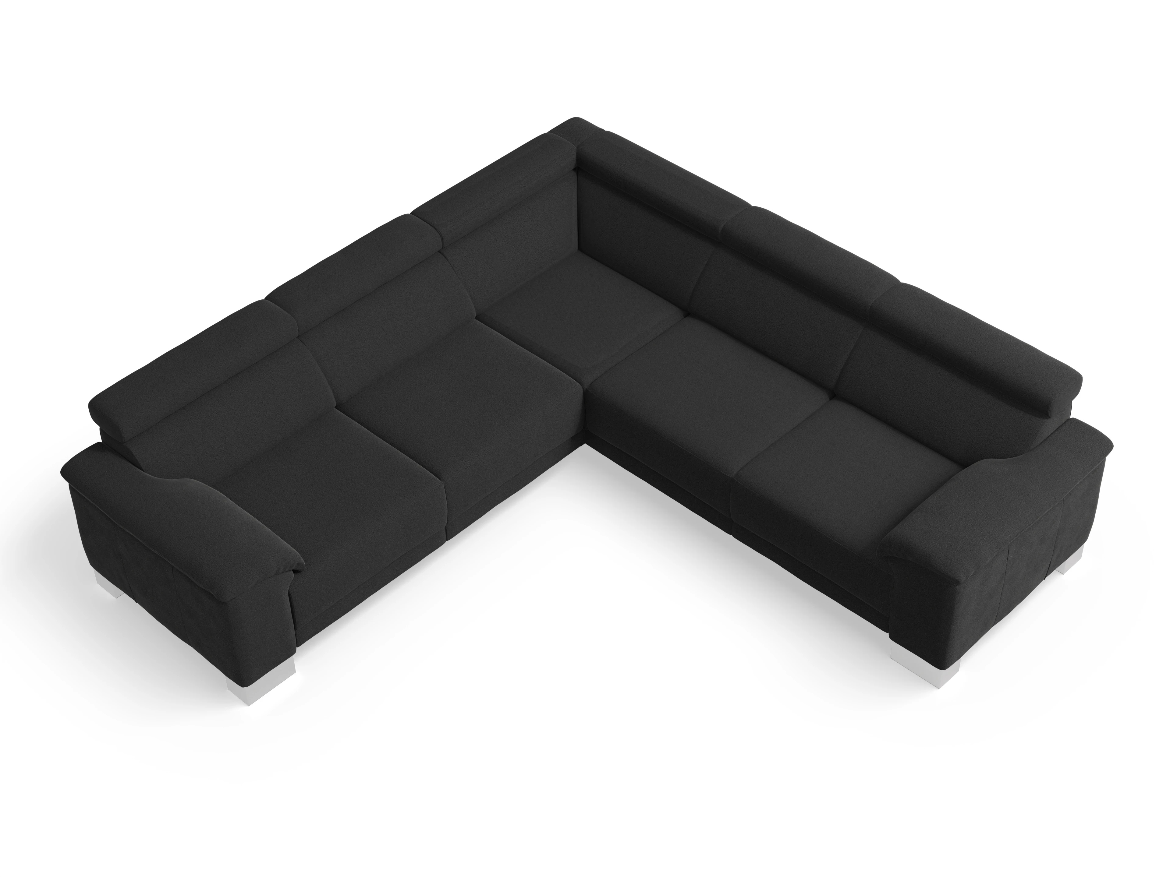 Ansicht des Produktes Antonio Ecksofa gleichschenklig in Stoff Schwarz