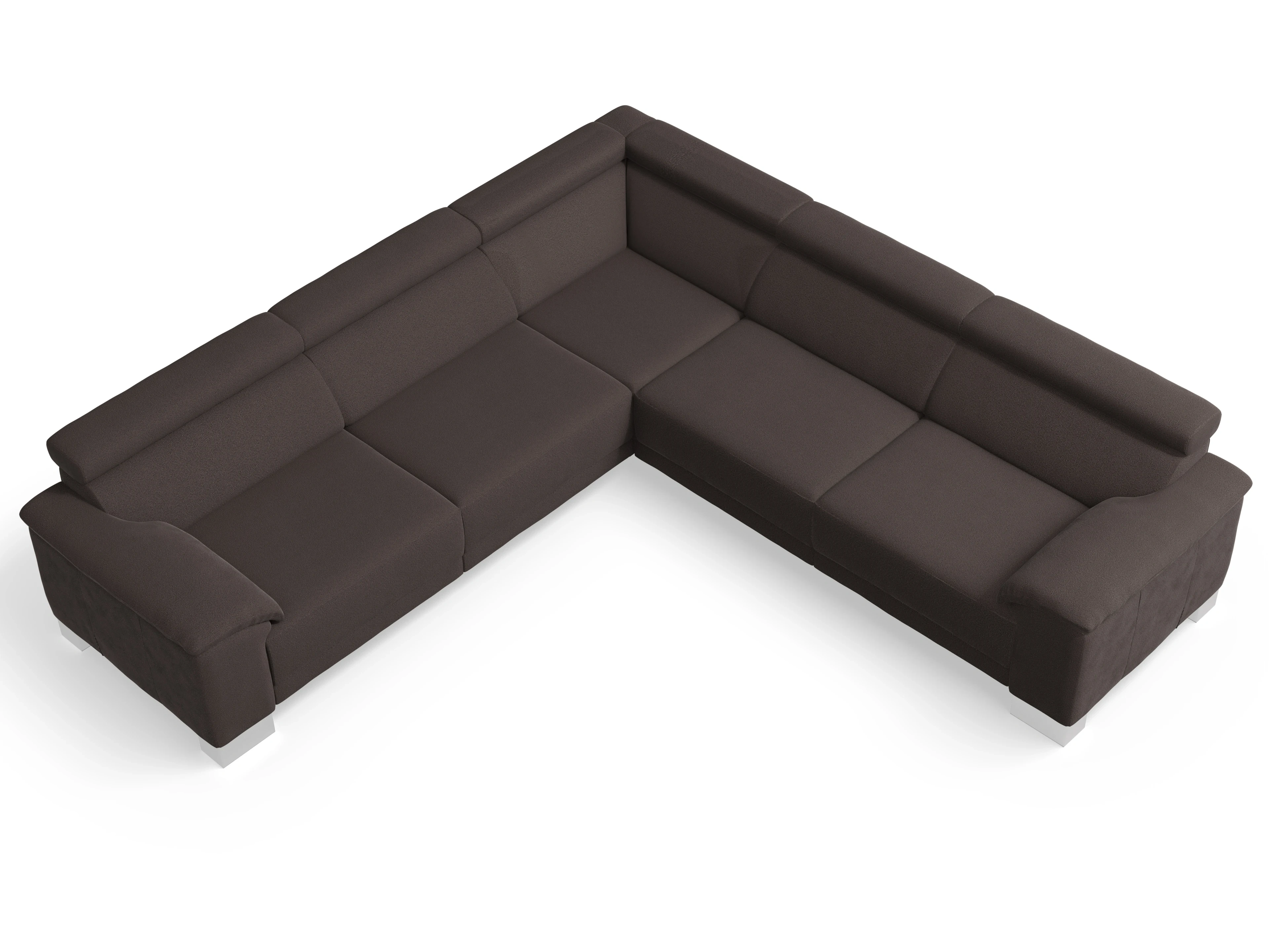Antonio Ecksofa SPE Large Ansicht des Produktes Antonio Ecksofa gleichschenklig in Stoff Braun