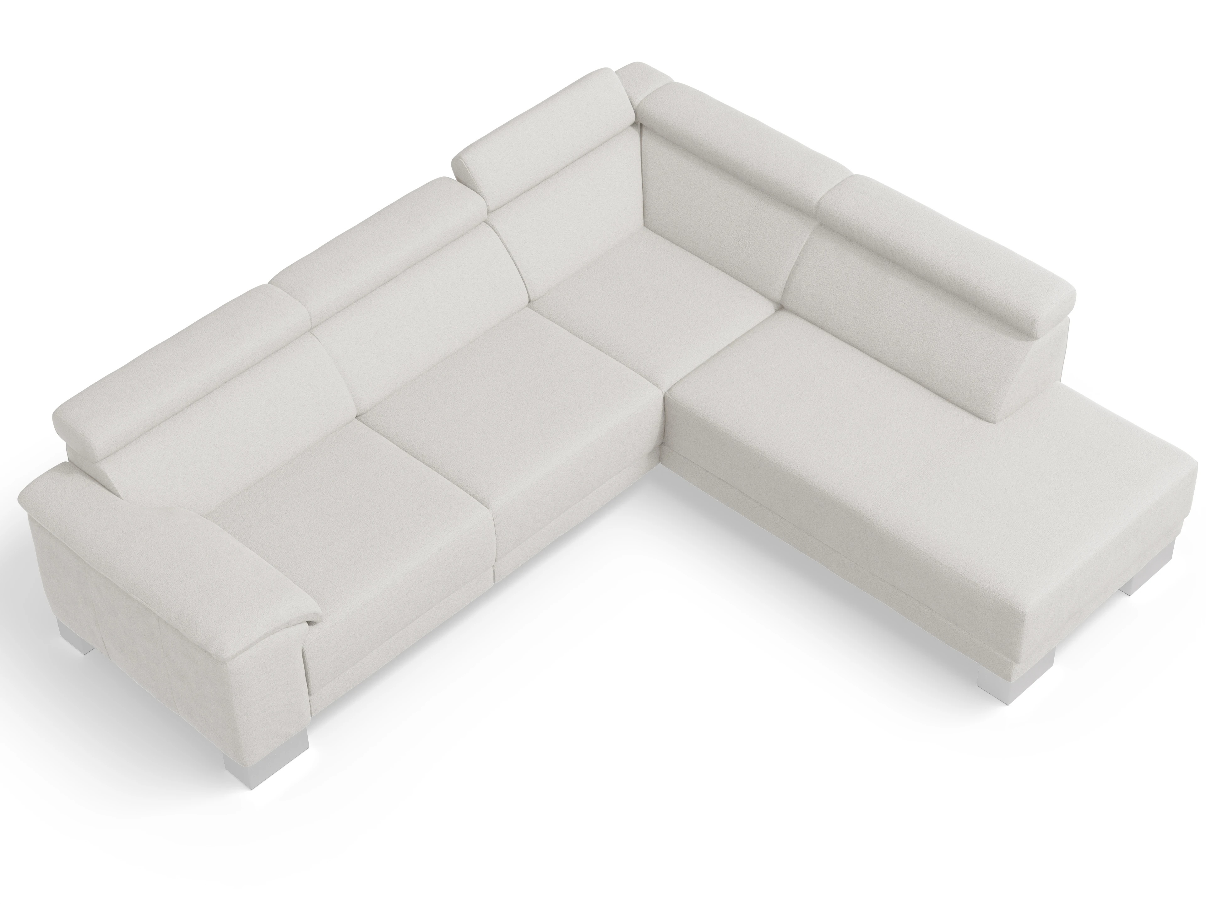 Ansicht des Produktes Antonio Ecksofa rechts Abschluss offen in Stoff Beige