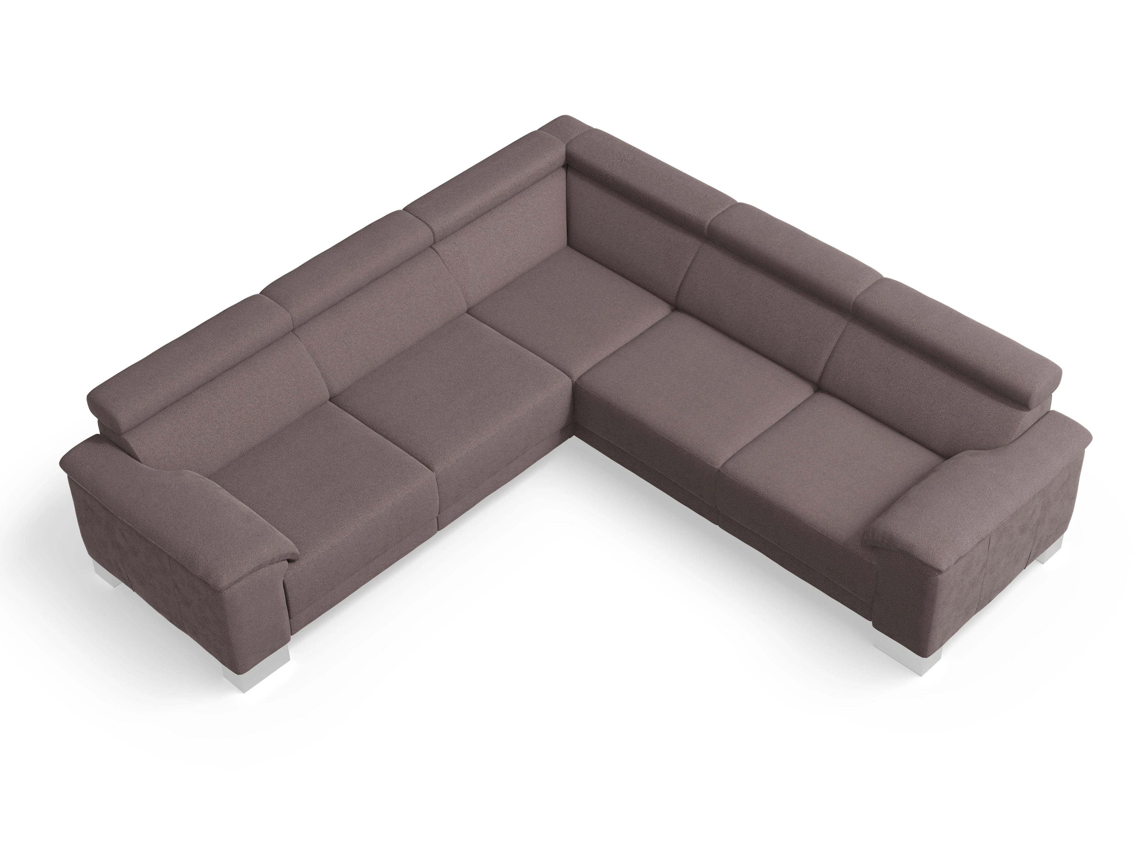 Ansicht des Produktes Antonio Ecksofa gleichschenklig in Stoff Braun