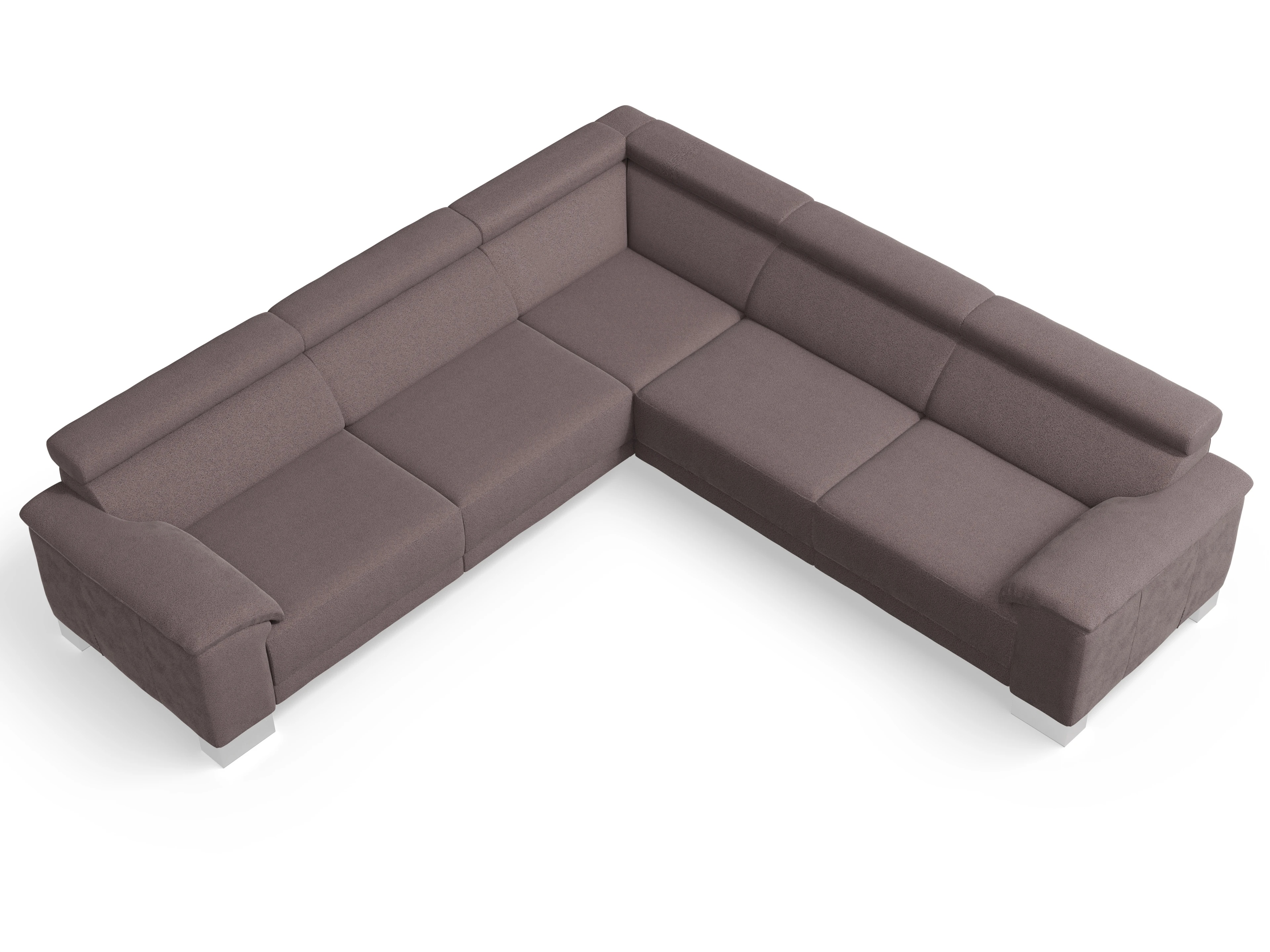 Antonio Ecksofa SPE Large Ansicht des Produktes Antonio Ecksofa gleichschenklig in Stoff Braun