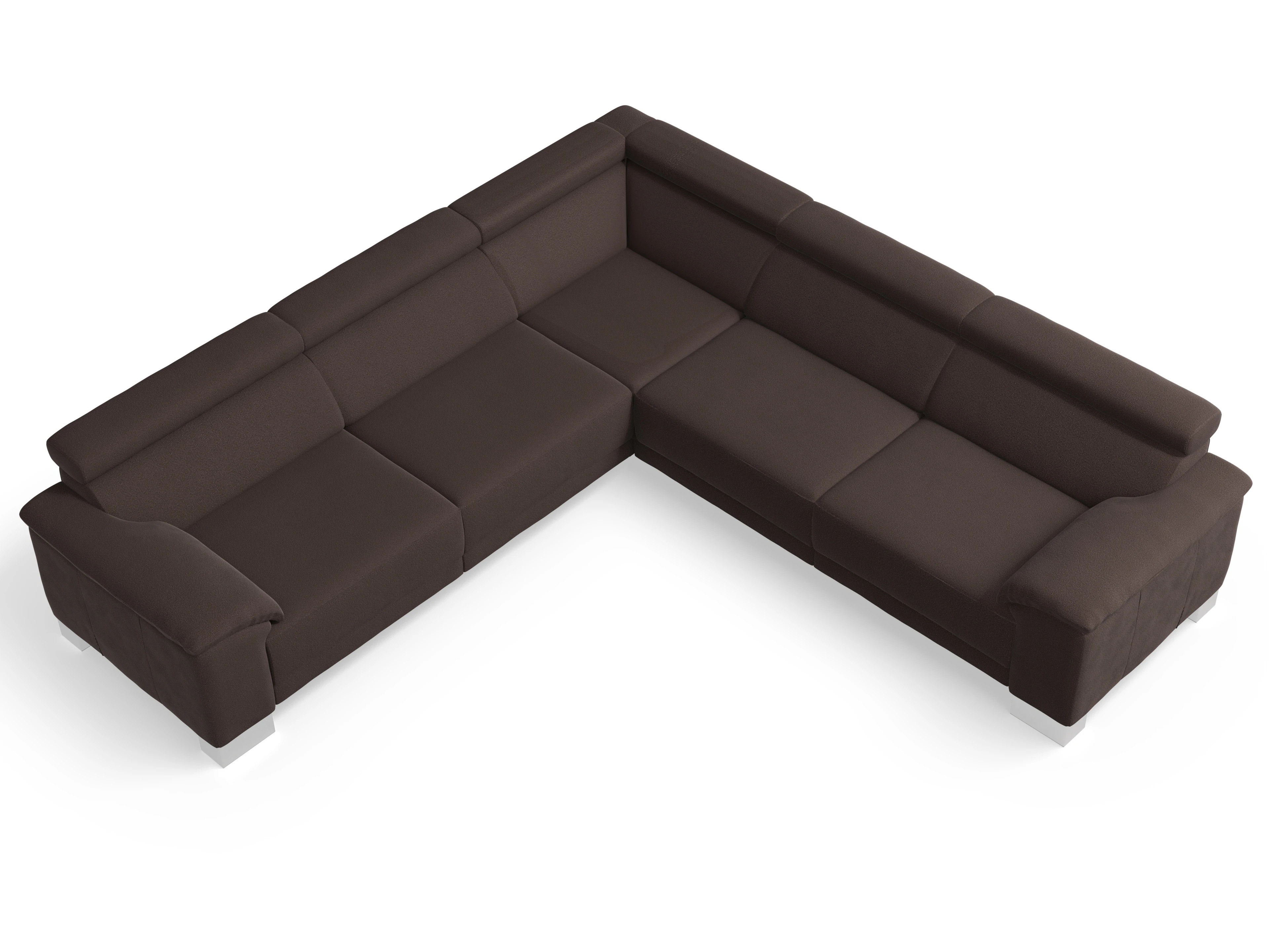 Antonio Ecksofa SPE Large Ansicht des Produktes Antonio Ecksofa gleichschenklig in Stoff Braun