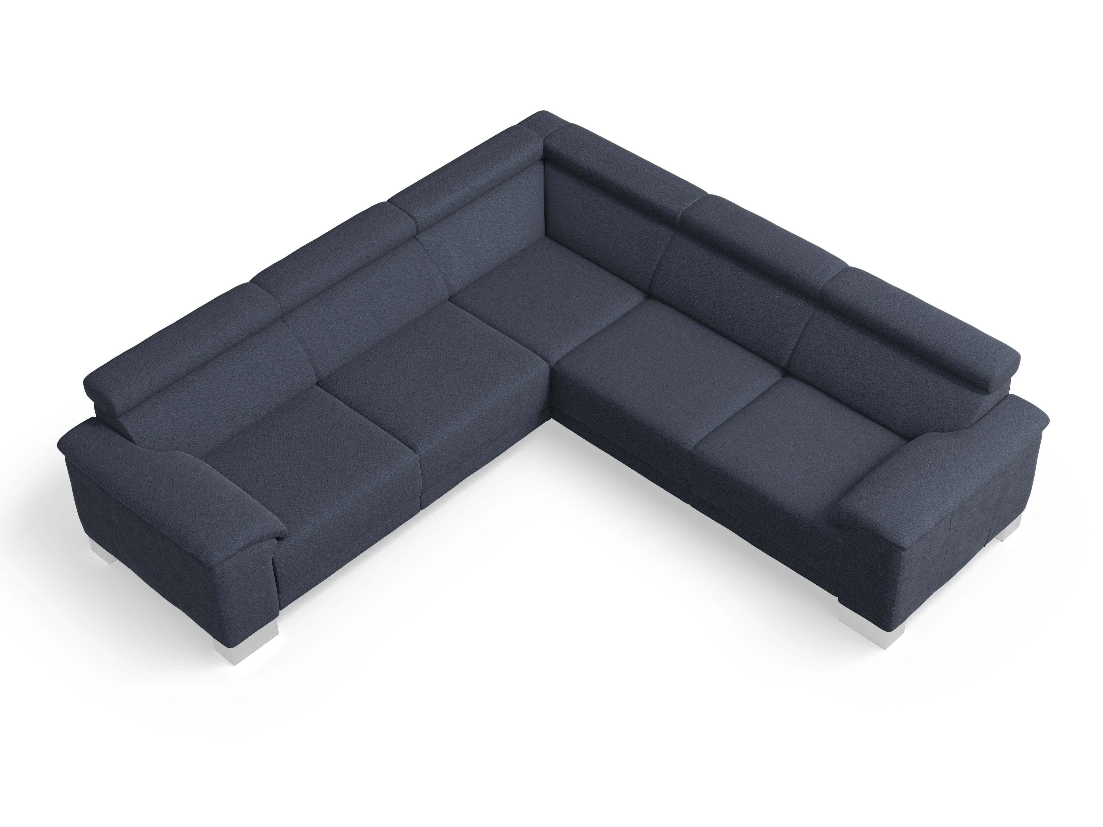 Ansicht des Produktes Antonio Ecksofa gleichschenklig in Stoff Blau