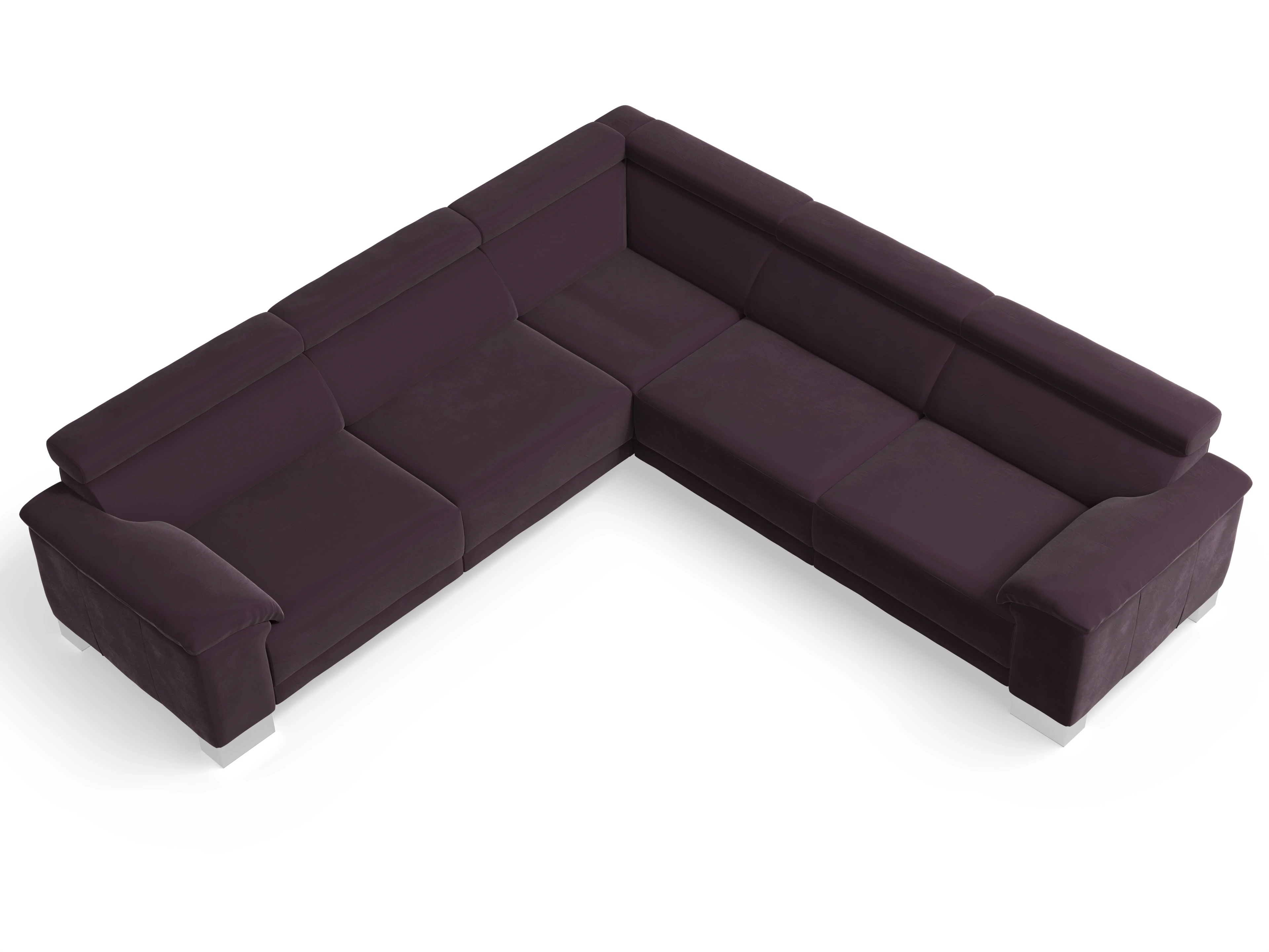 Antonio Ecksofa SPE Large Ansicht des Produktes Antonio Ecksofa gleichschenklig in Stoff Lila