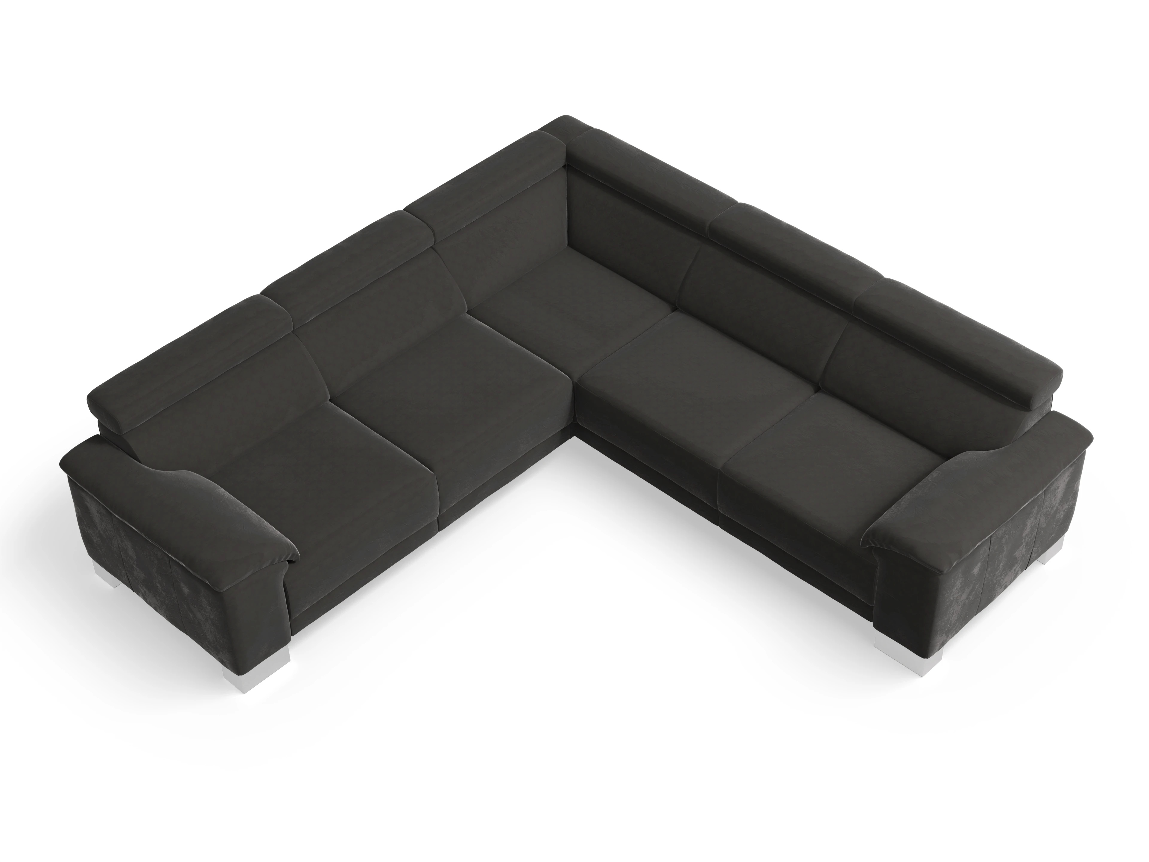 Ansicht des Produktes Antonio Ecksofa gleichschenklig in Stoff Grau