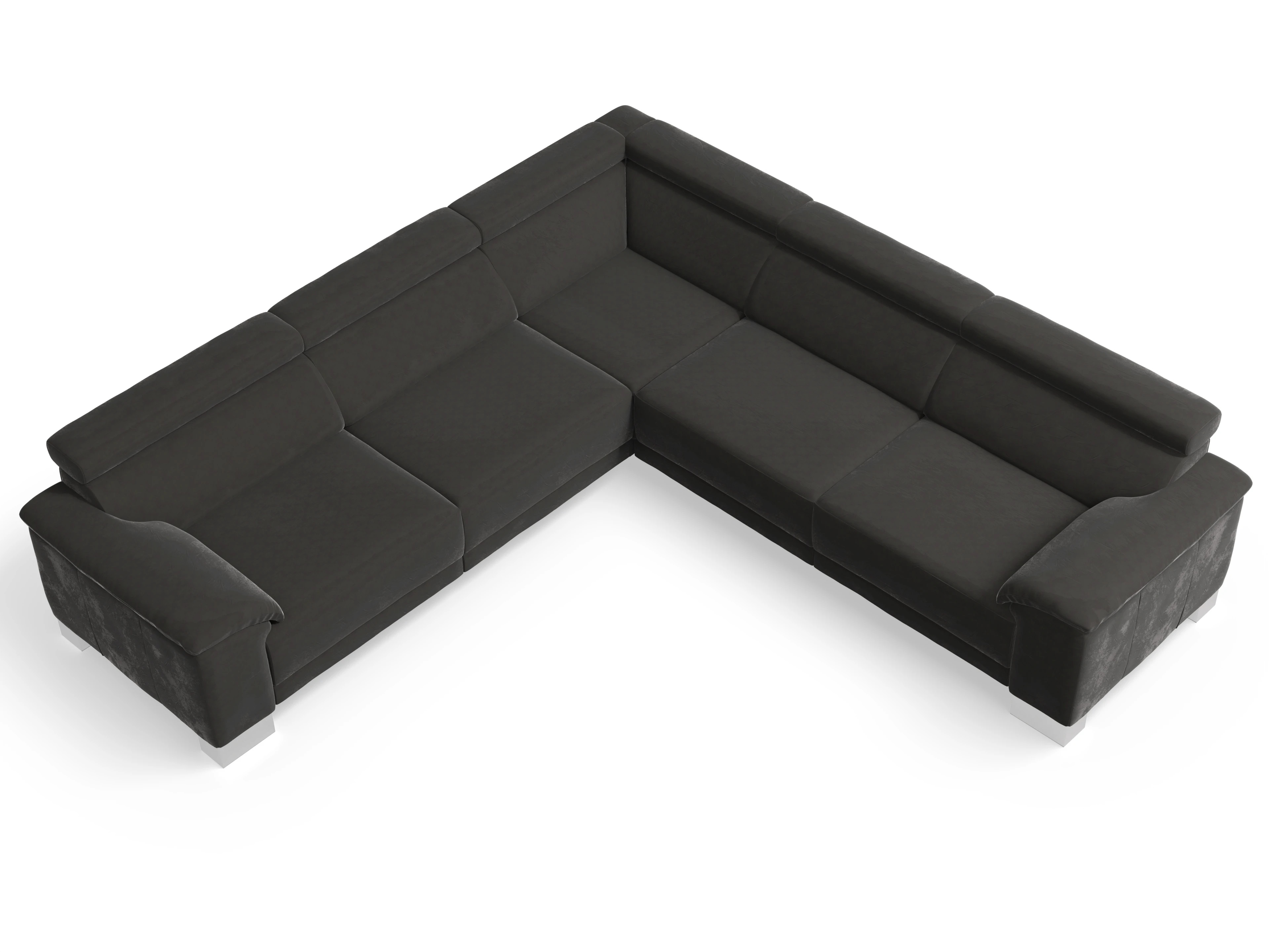 Antonio Ecksofa SPE Large Ansicht des Produktes Antonio Ecksofa gleichschenklig in Stoff Grau