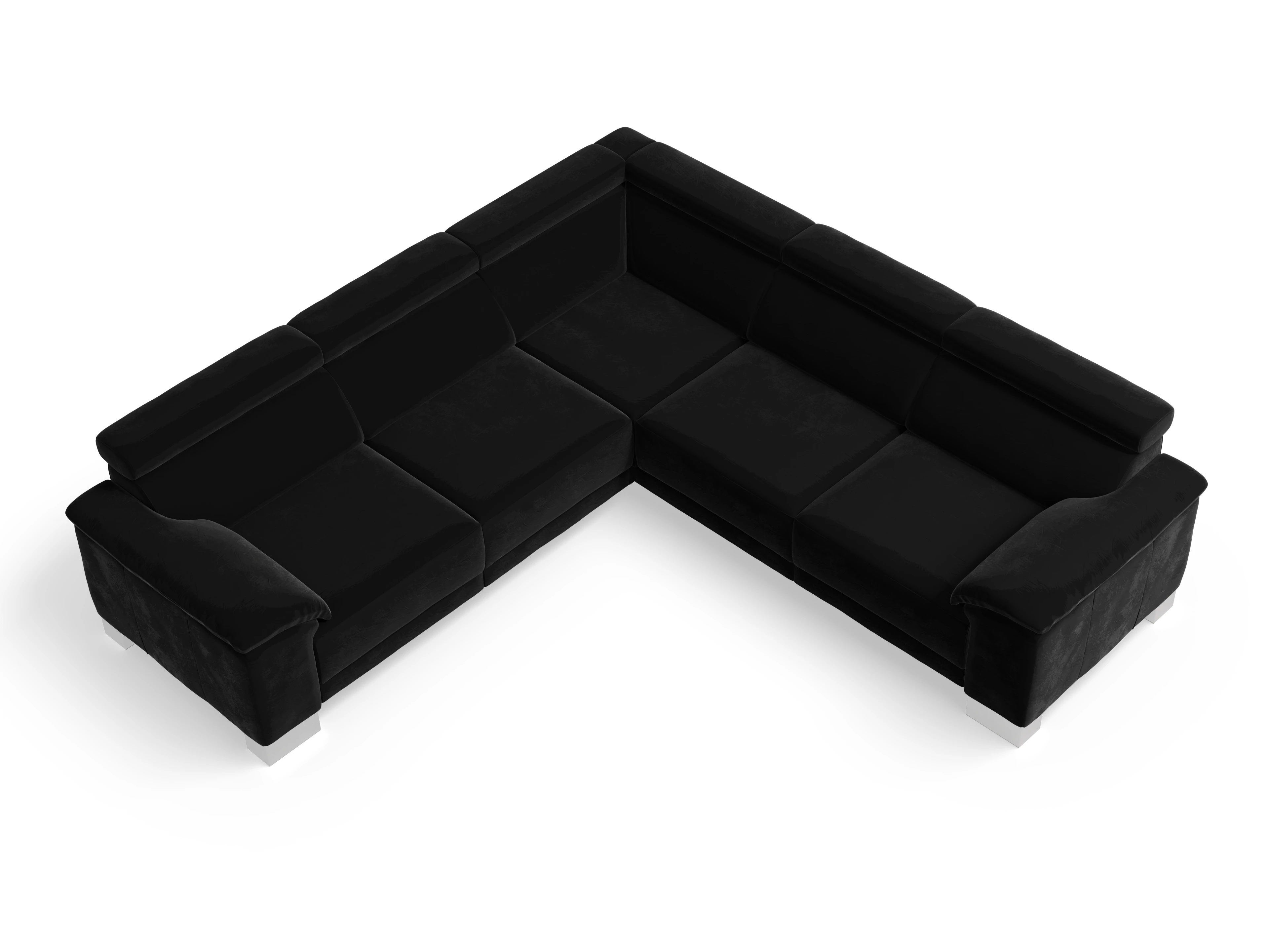 Ansicht des Produktes Antonio Ecksofa gleichschenklig in Stoff Schwarz