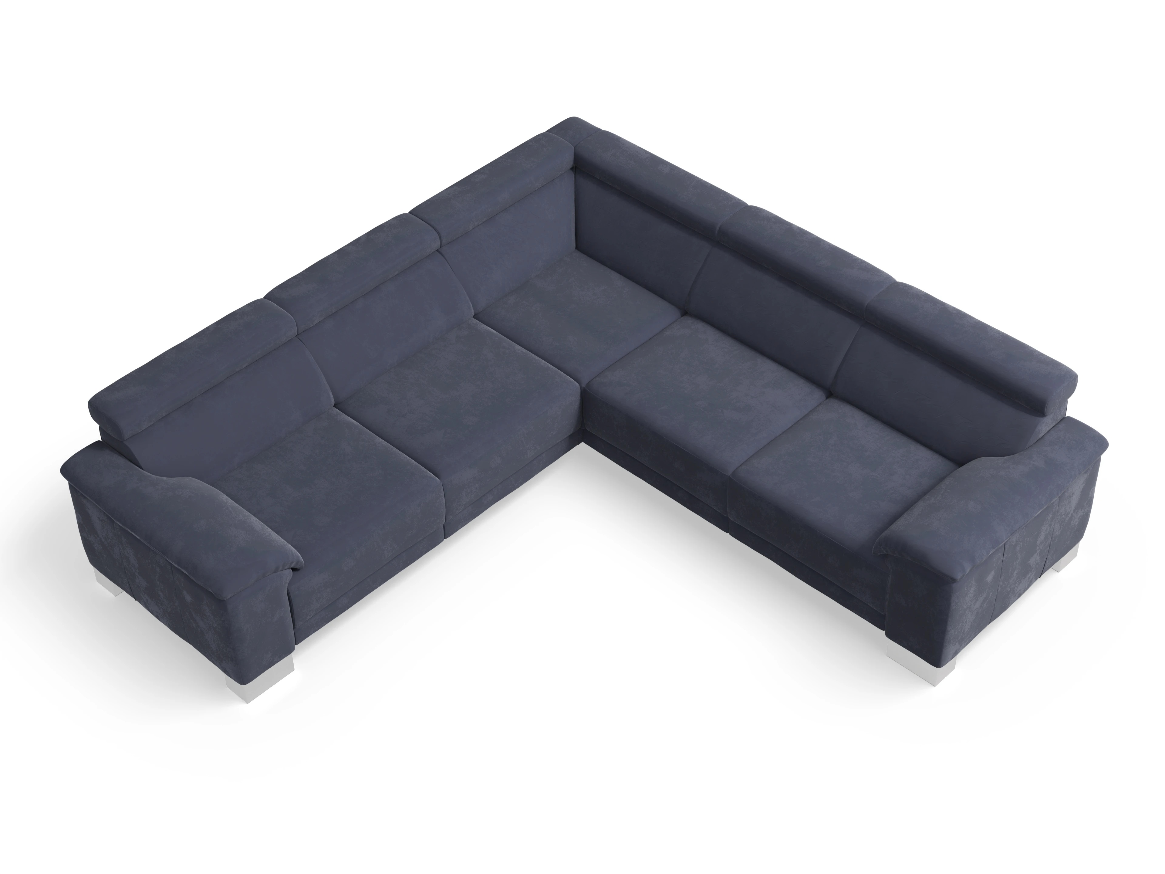 Ansicht des Produktes Antonio Ecksofa gleichschenklig in Stoff Blau
