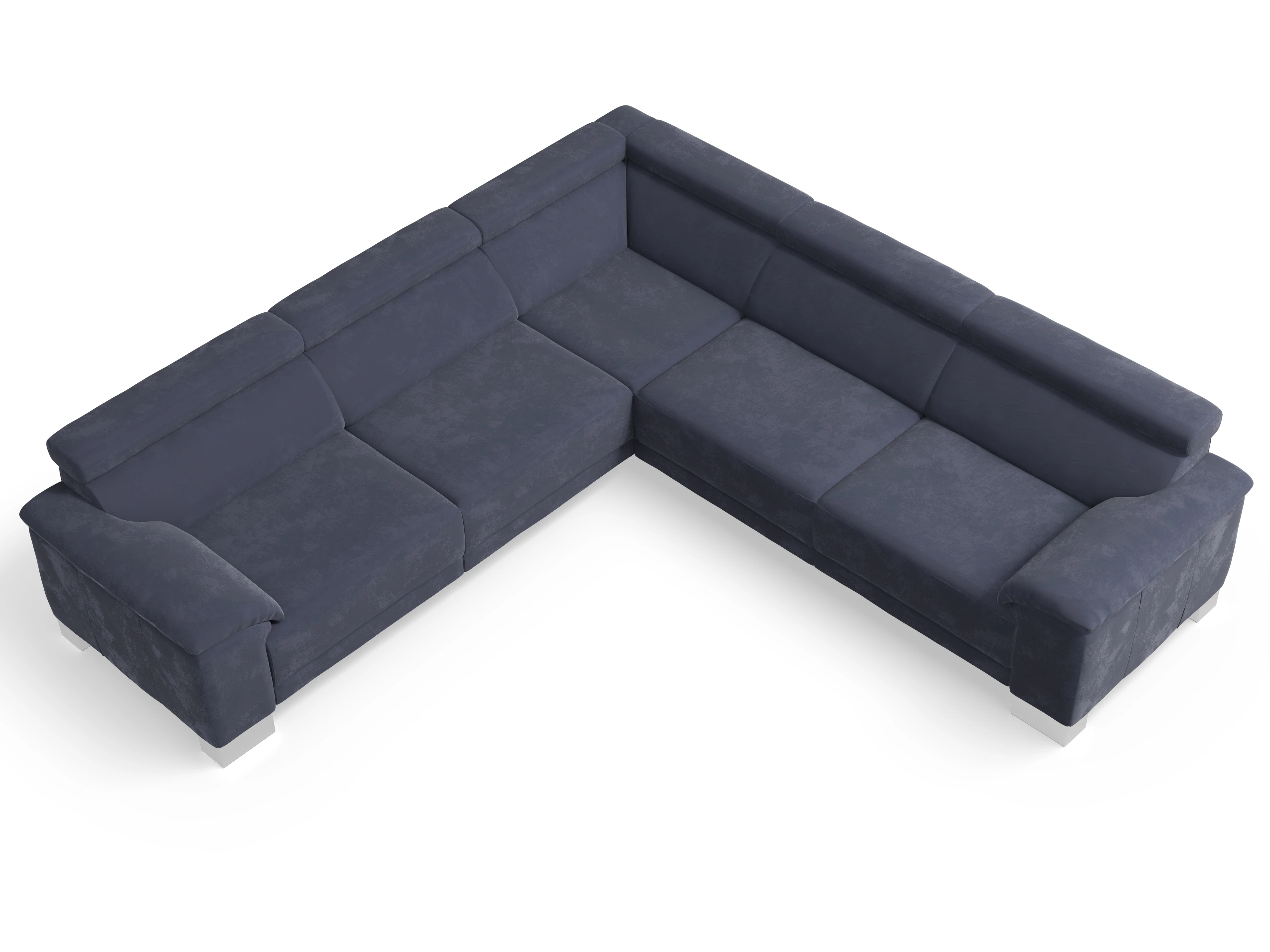 Ansicht des Produktes Antonio Ecksofa gleichschenklig in Stoff Blau