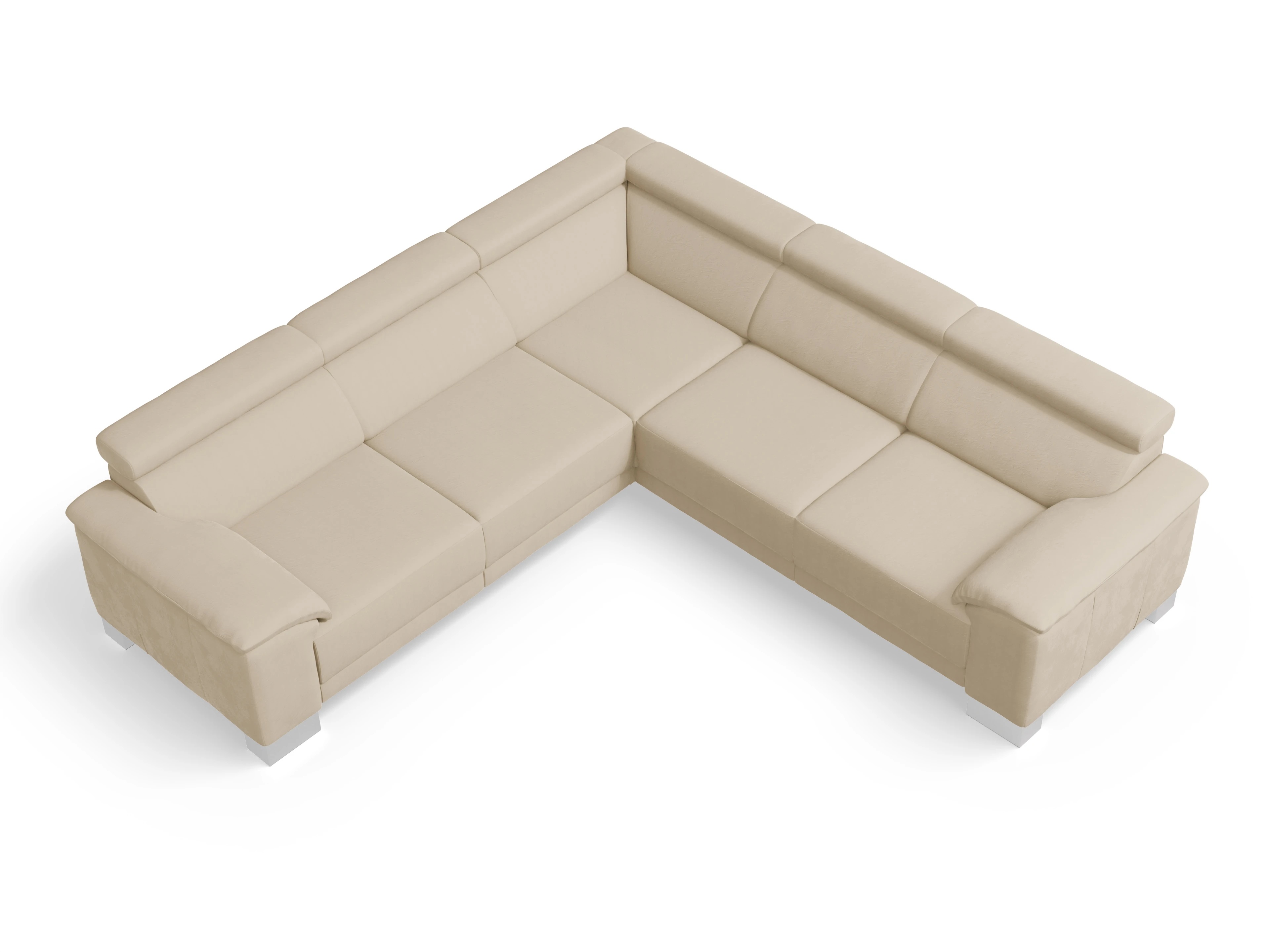 Ansicht des Produktes Antonio Ecksofa gleichschenklig in Stoff Beige