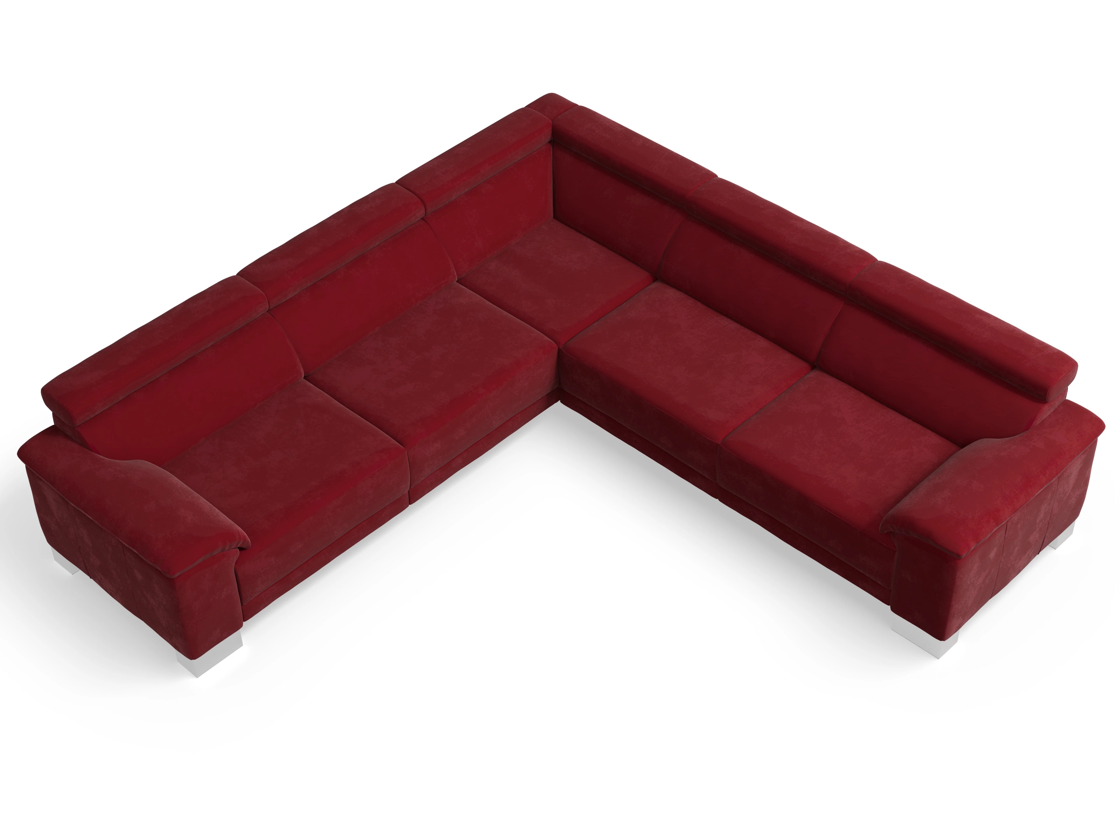 Ansicht des Produktes Antonio Ecksofa gleichschenklig in Stoff Rot