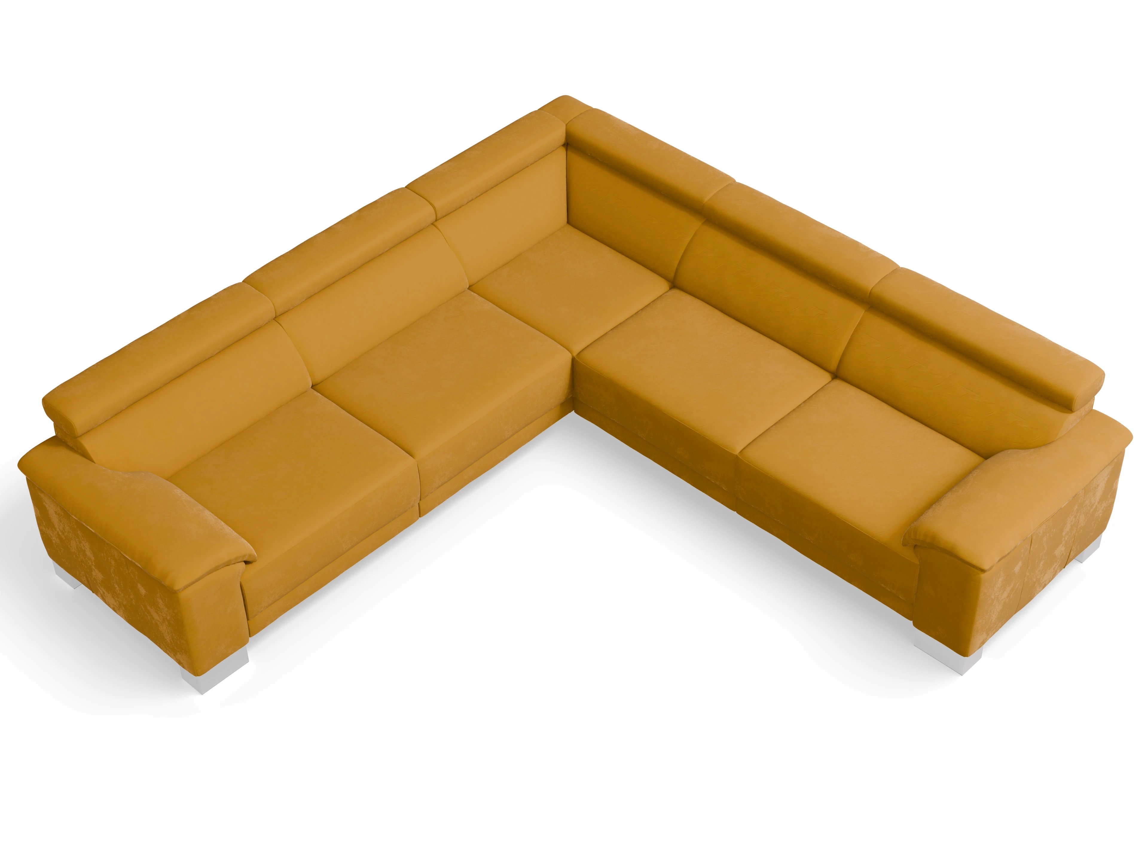 Antonio Ecksofa SPE Large Ansicht des Produktes Antonio Ecksofa gleichschenklig in Stoff Gelb