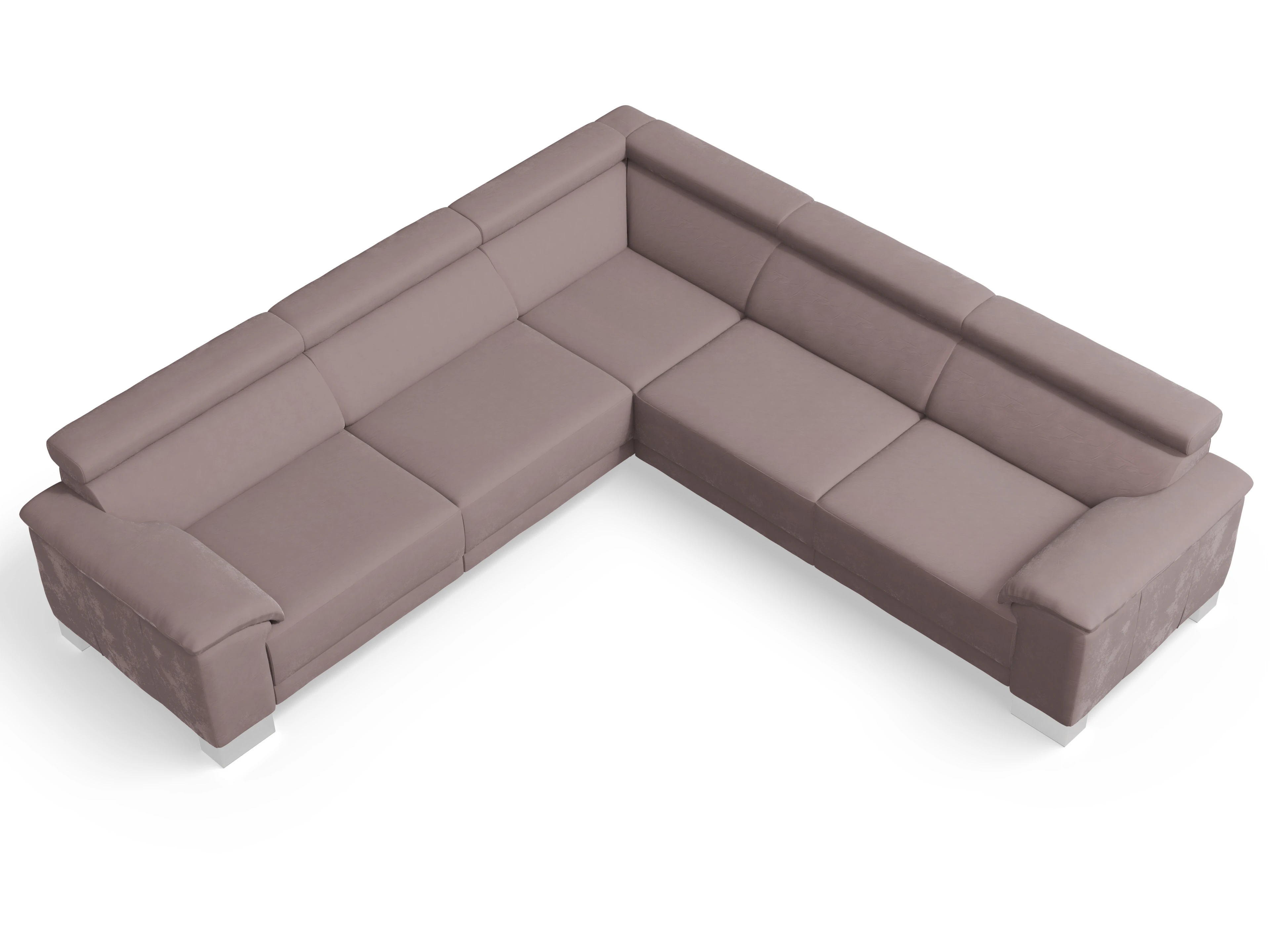 Ansicht des Produktes Antonio Ecksofa gleichschenklig in Stoff Rosa