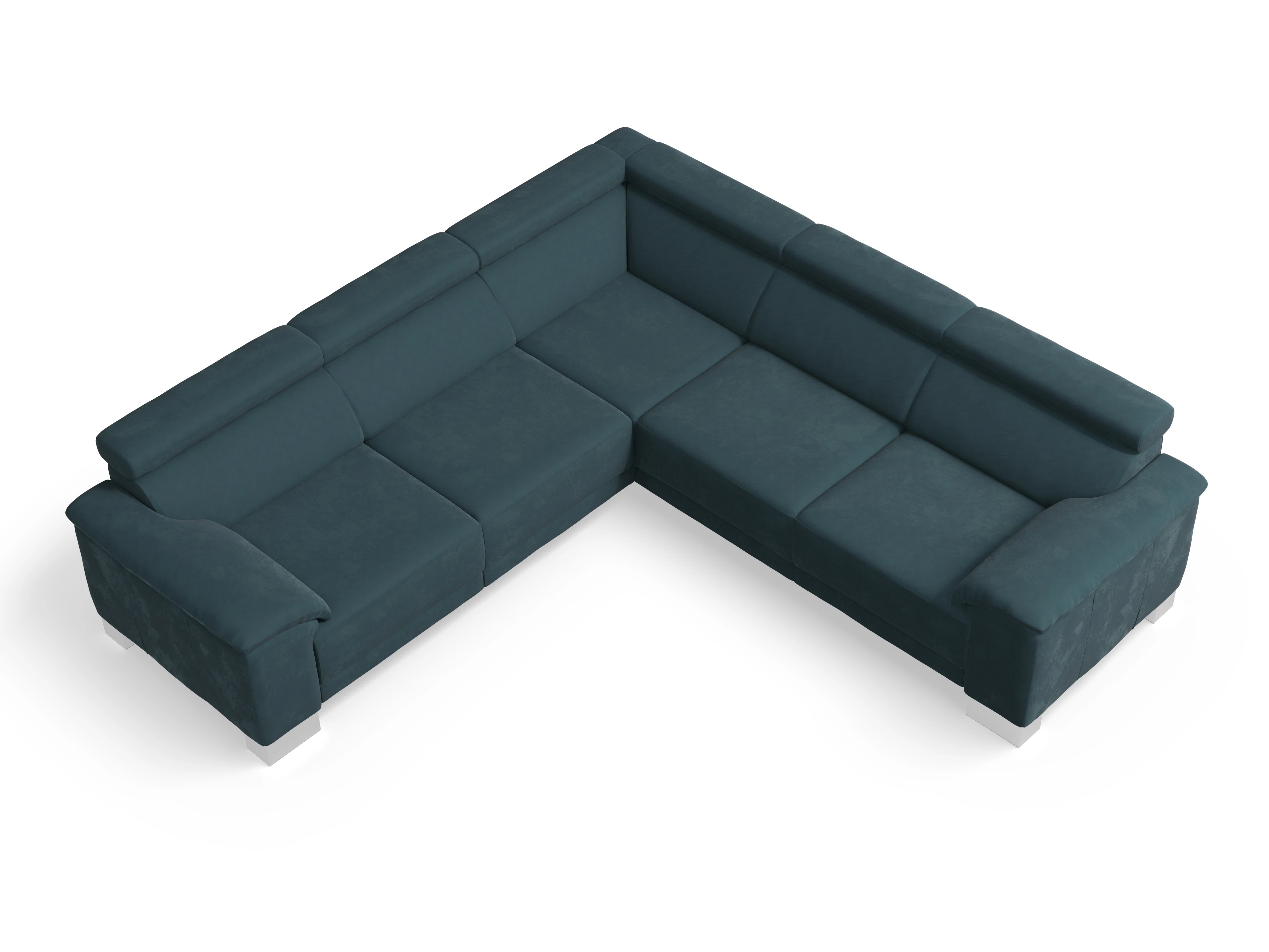 Antonio Ecksofa SPE Medium Ansicht des Produktes Antonio Ecksofa gleichschenklig in Stoff Blau