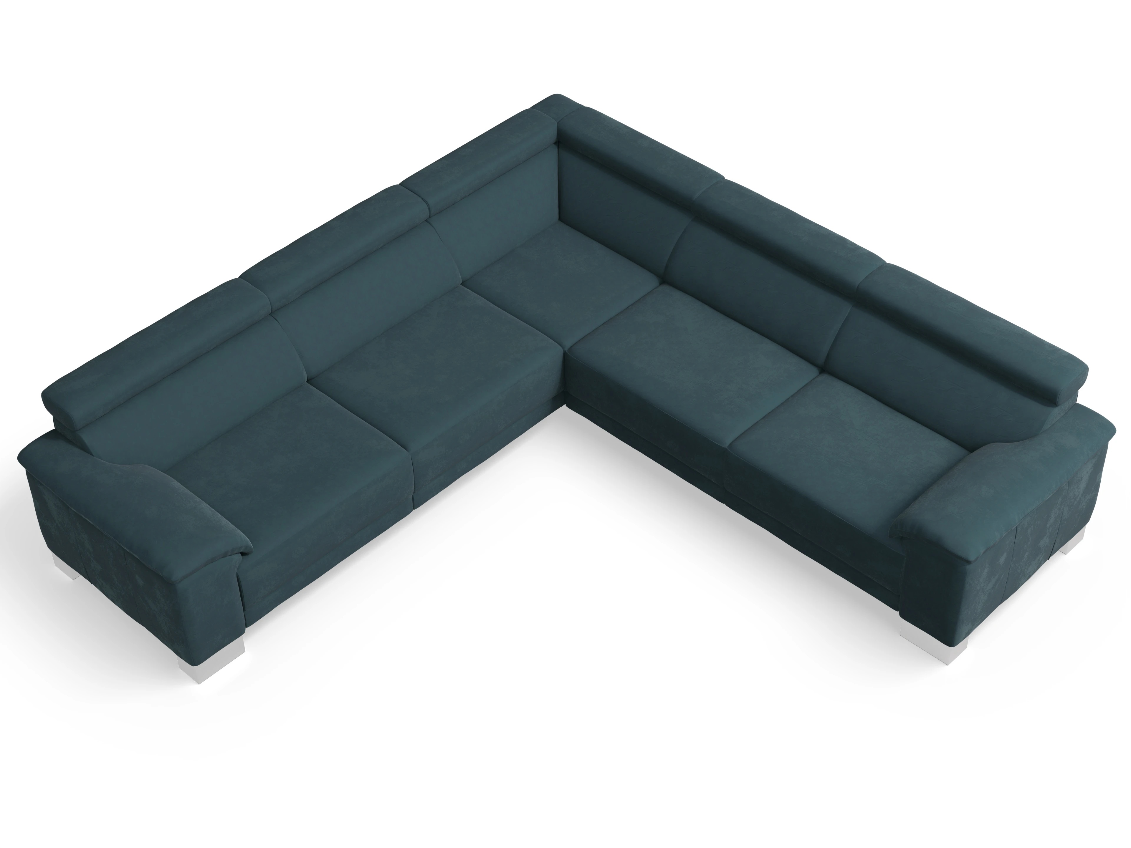 Ansicht des Produktes Antonio Ecksofa gleichschenklig in Stoff Blau