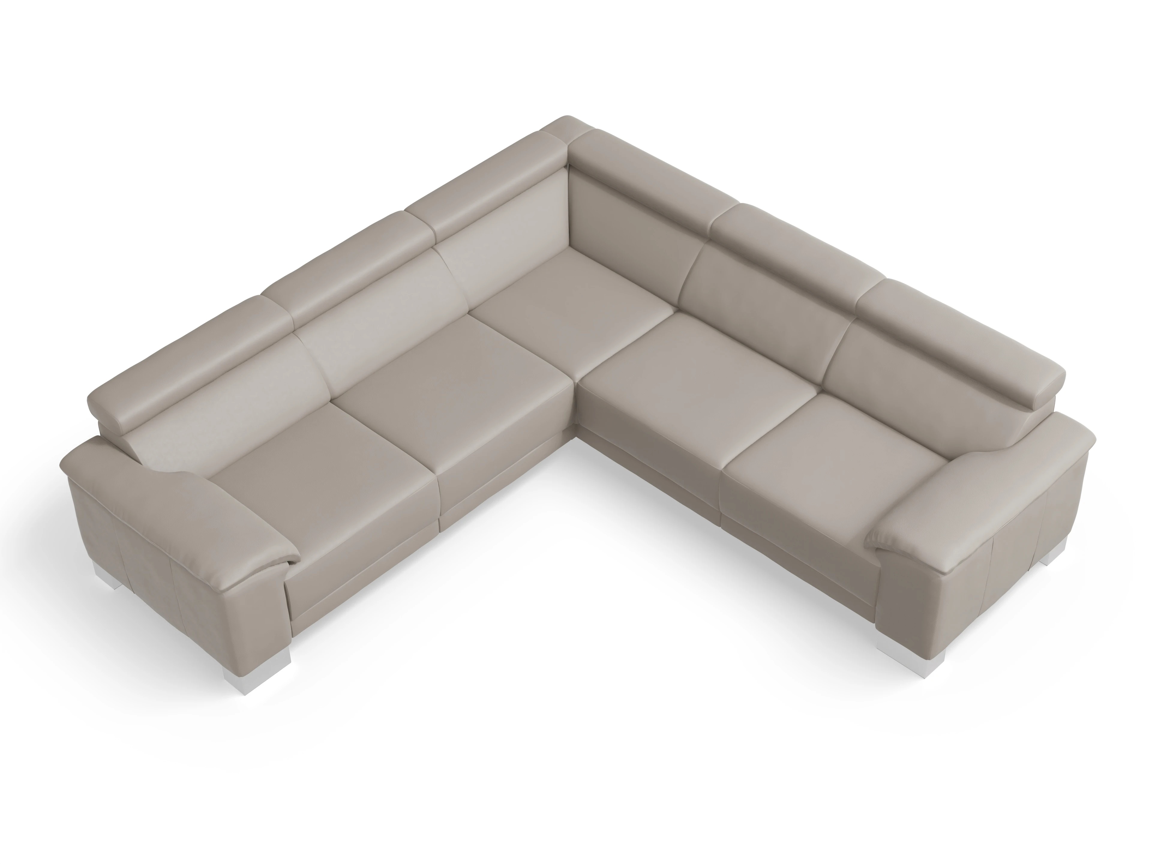 Antonio Ecksofa SPE Medium Ansicht des Produktes Antonio Ecksofa gleichschenklig in Leder Braun