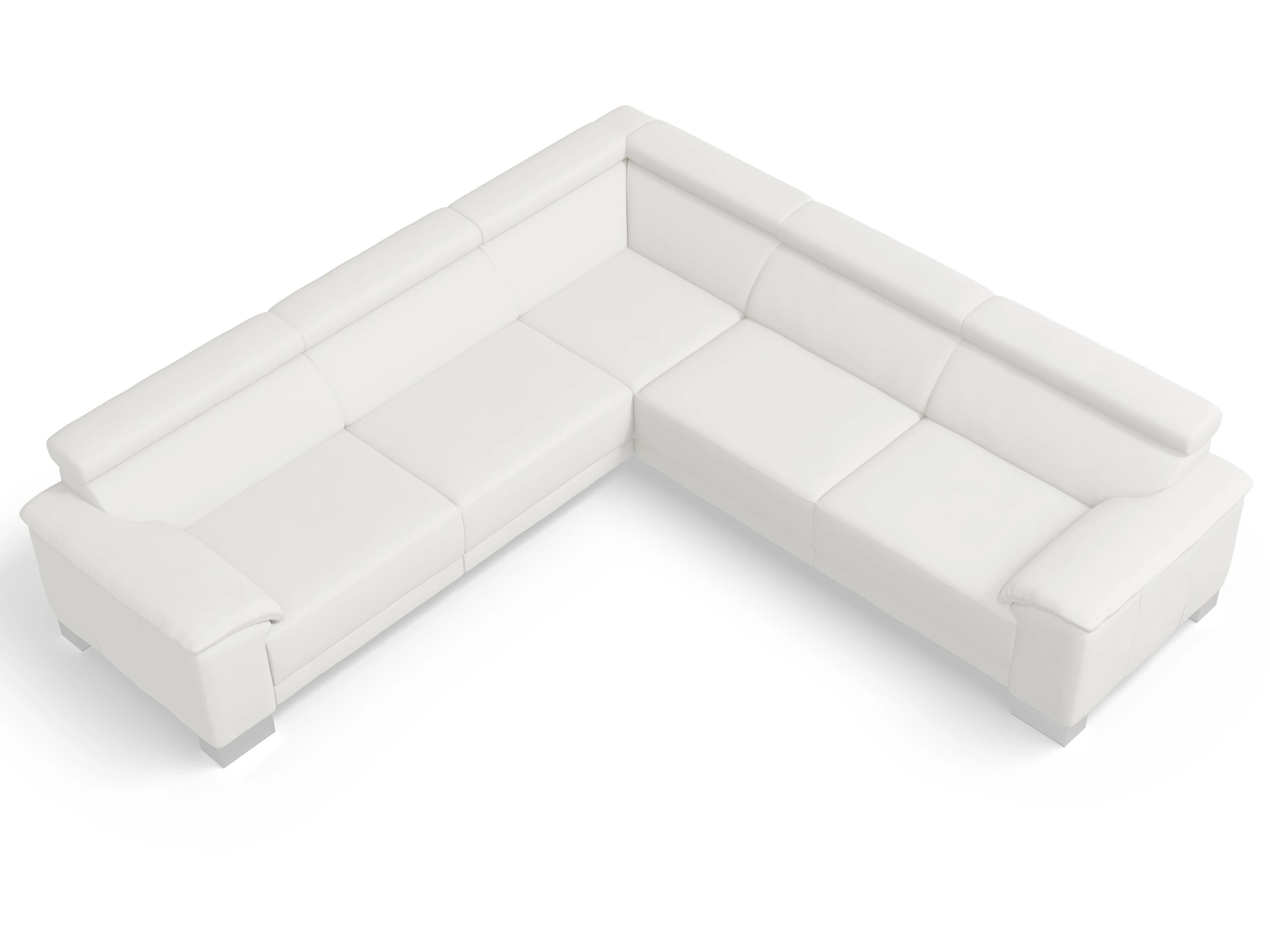 Antonio Ecksofa SPE Large Ansicht des Produktes Antonio Ecksofa gleichschenklig in Leder Weiss