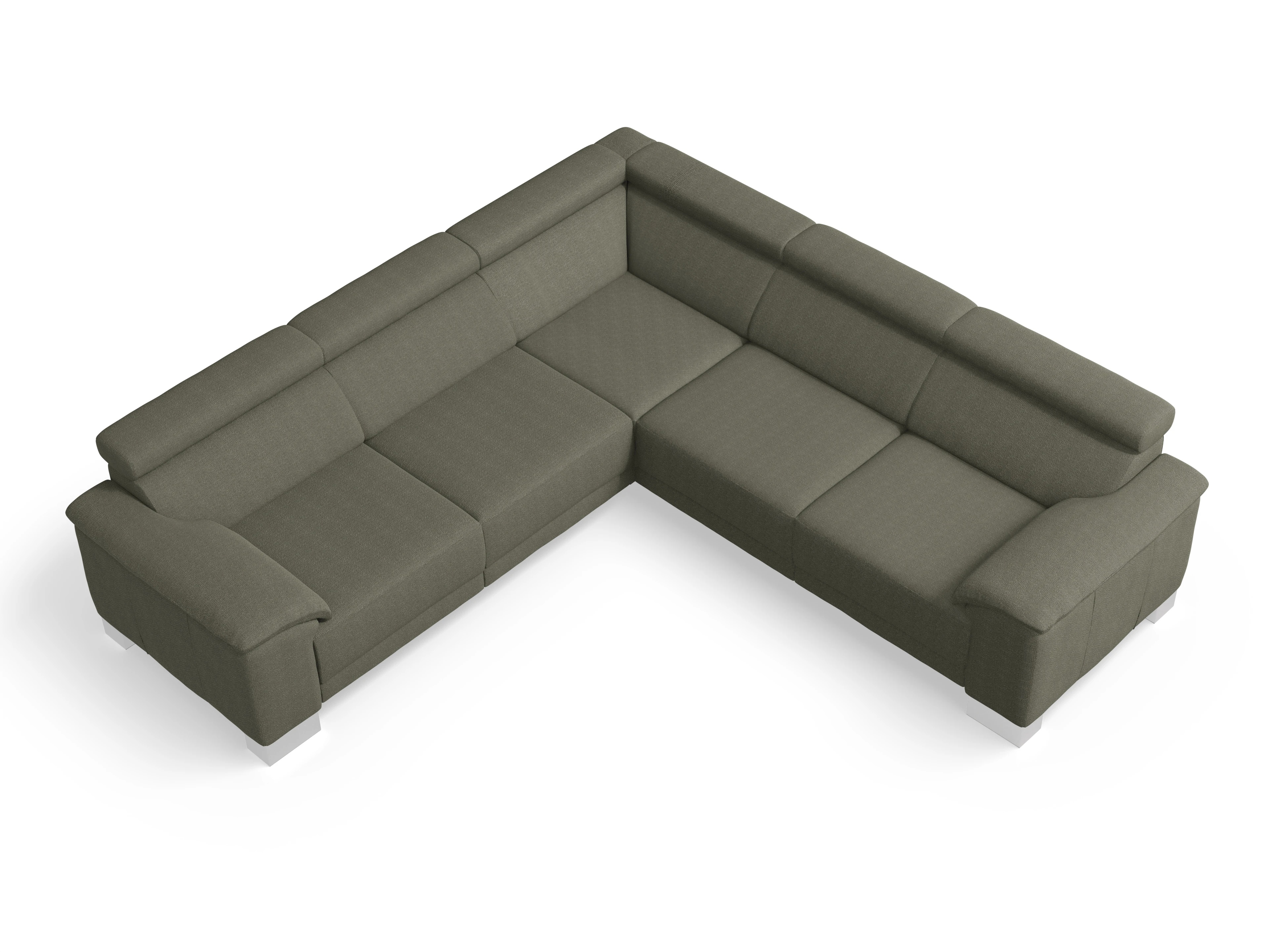 Ansicht des Produktes Antonio Ecksofa gleichschenklig in Stoff Grau