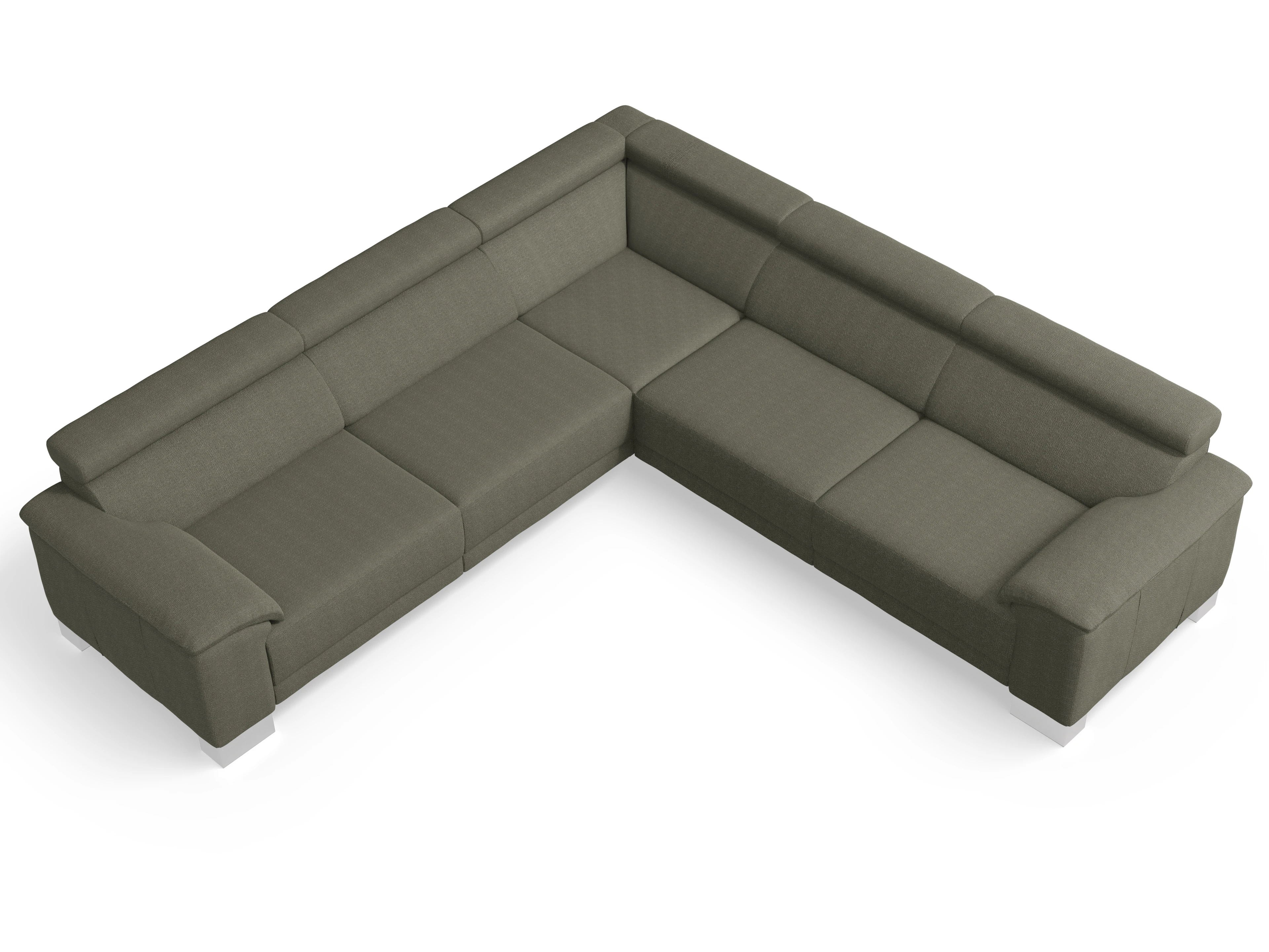 Ansicht des Produktes Antonio Ecksofa gleichschenklig in Stoff Grau