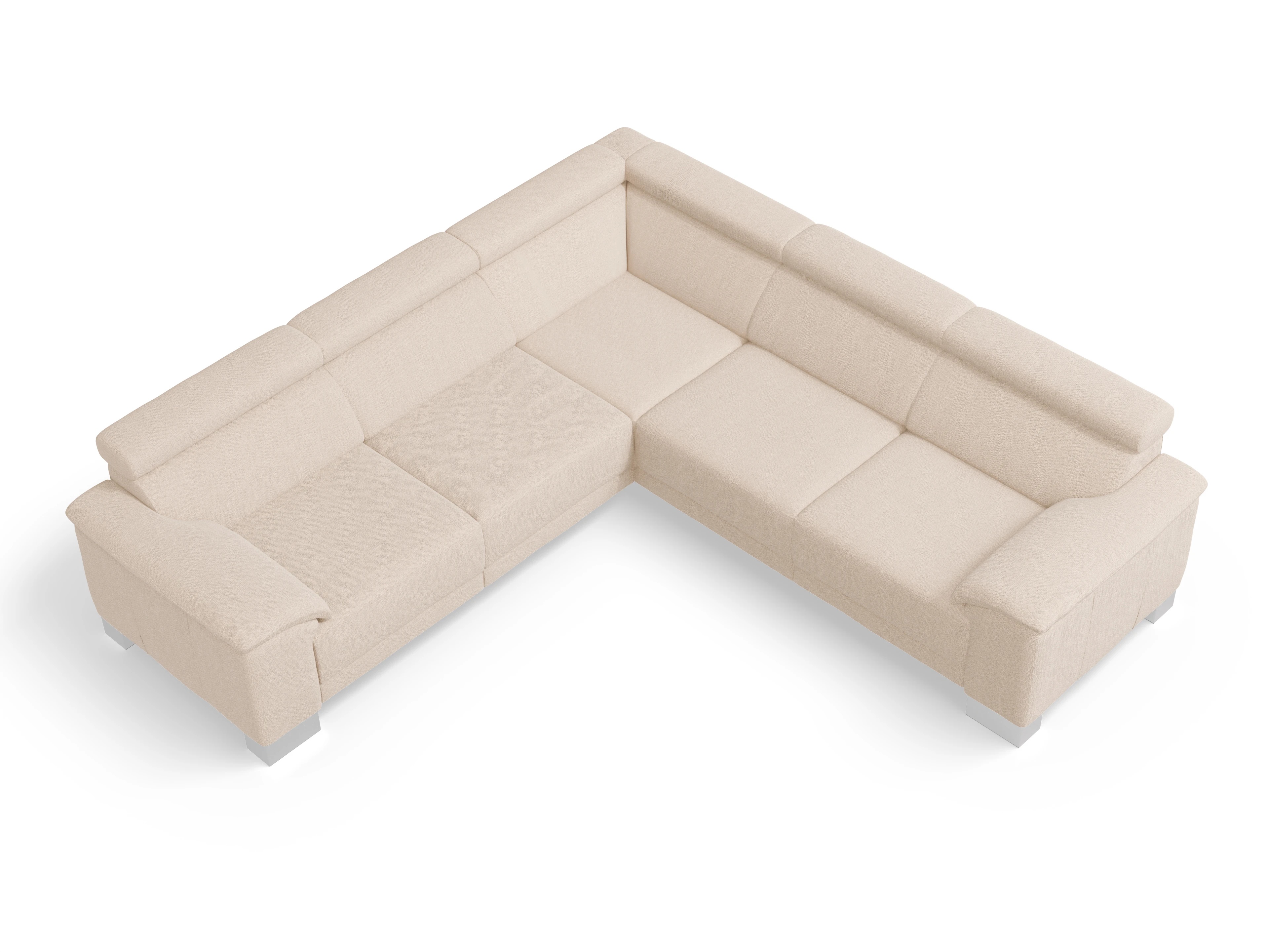 Ansicht des Produktes Antonio Ecksofa gleichschenklig in Stoff Beige